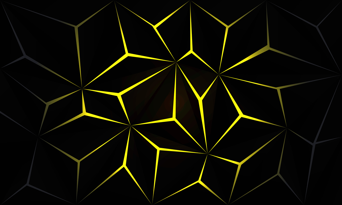 Фотошпалери символи чорні з жовтим підсвічуванням