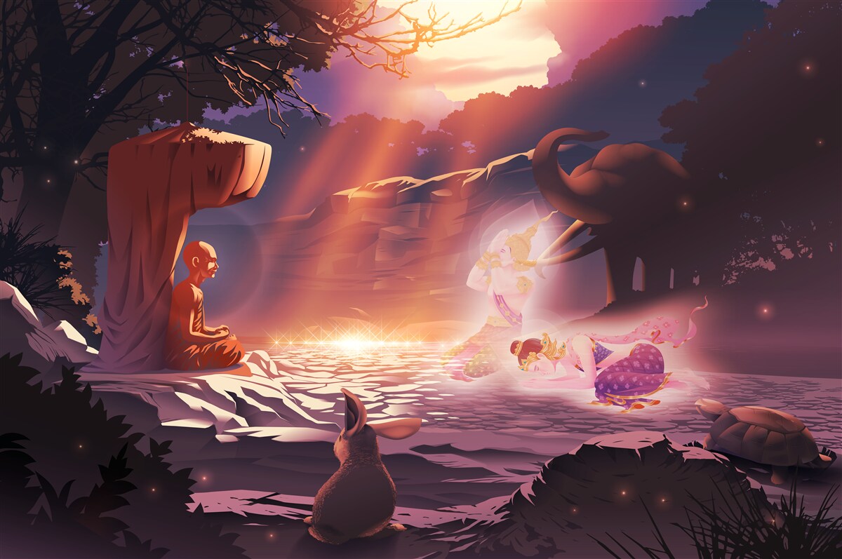 Фотошпалери чарівні істоти в нічних хащах