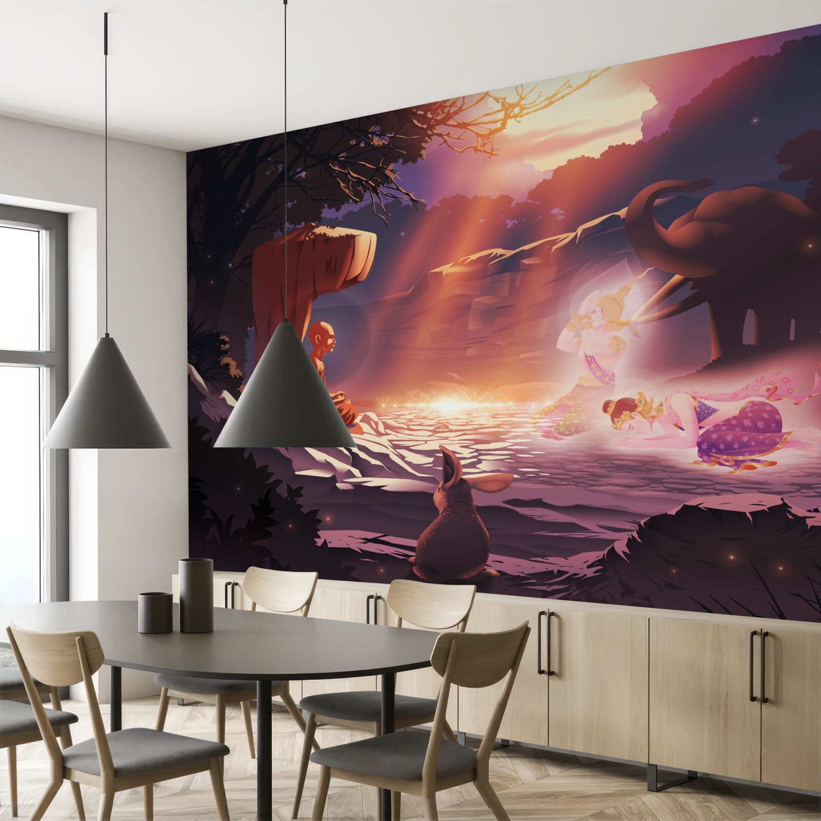 Фотошпалери чарівні істоти в нічних хащах