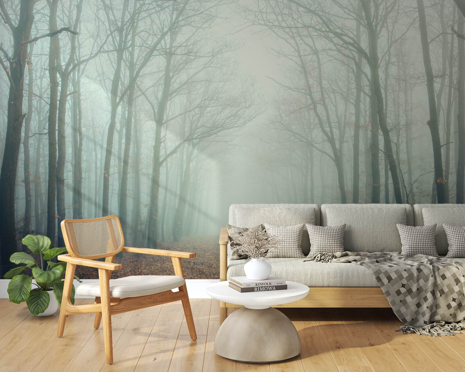 Фотошпалери осінній шлях, вкритий холодом