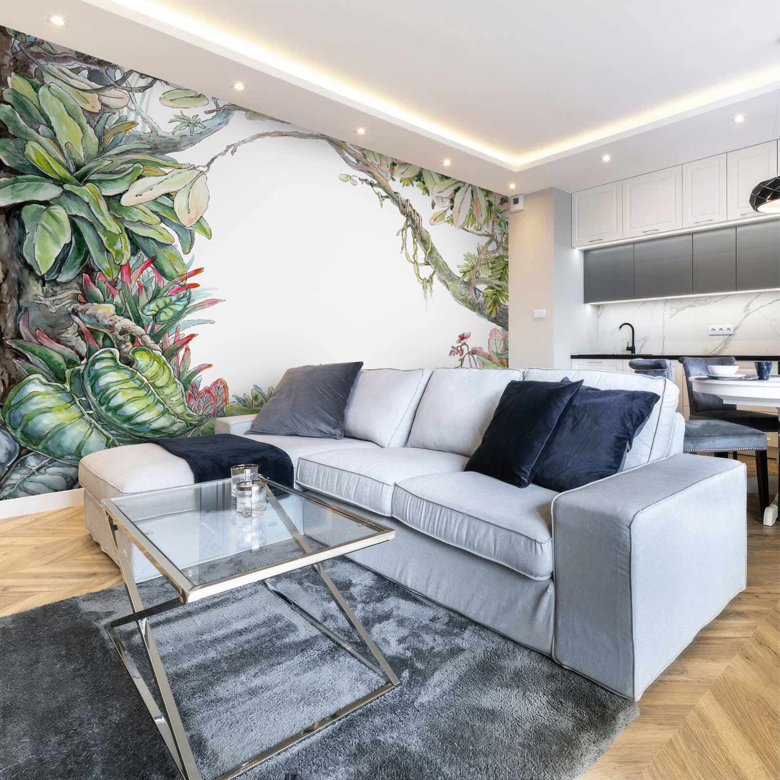 Фотошпалери пишний зелений тропічний ліс