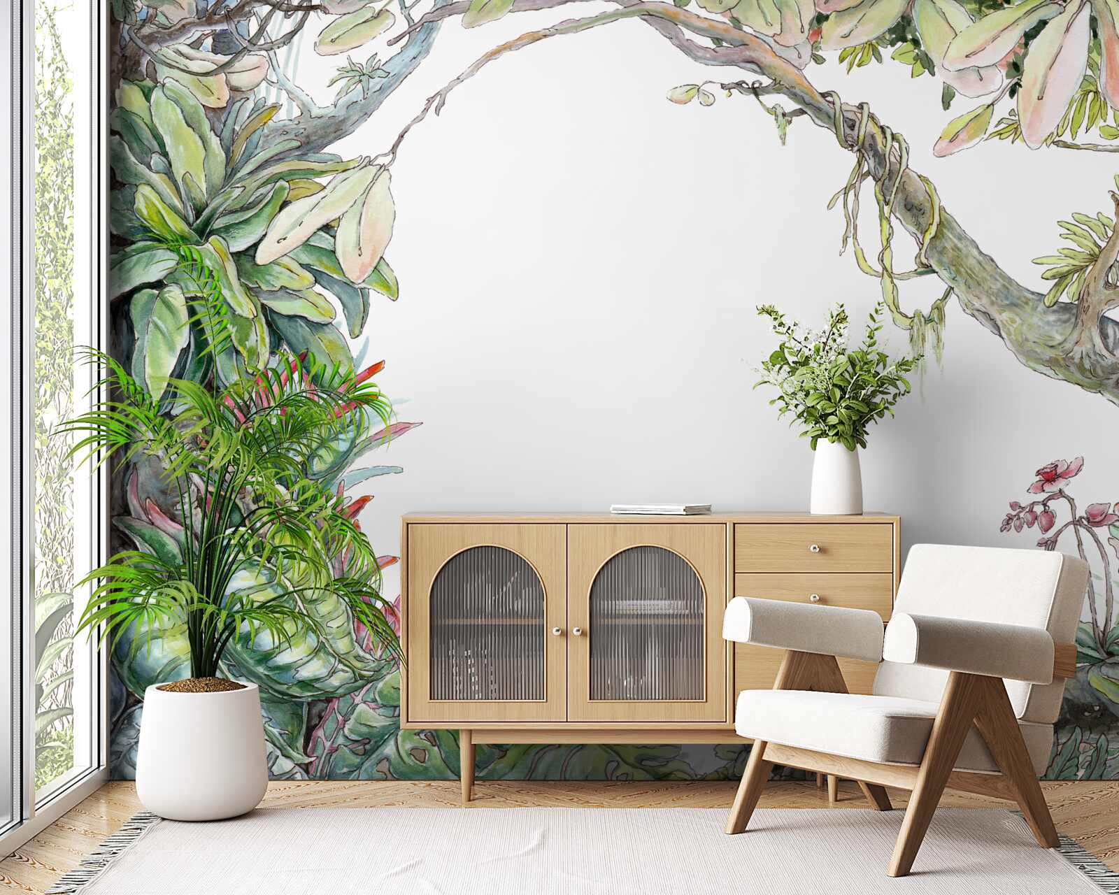 Фотошпалери пишний зелений тропічний ліс