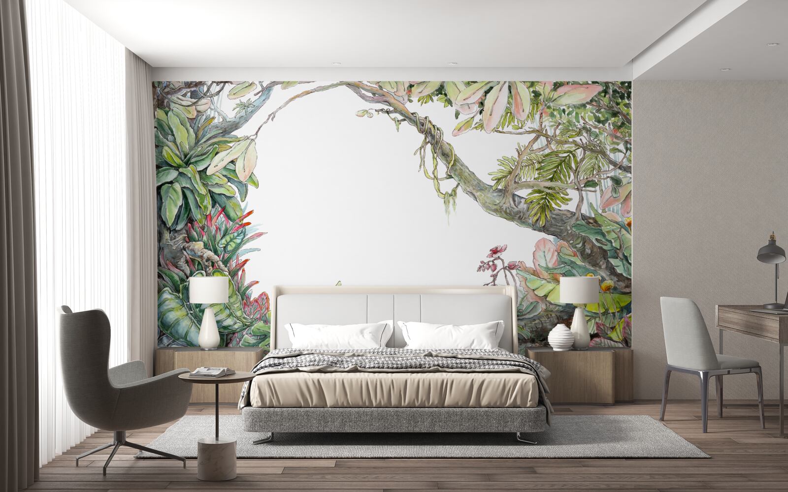 Фотошпалери пишний зелений тропічний ліс