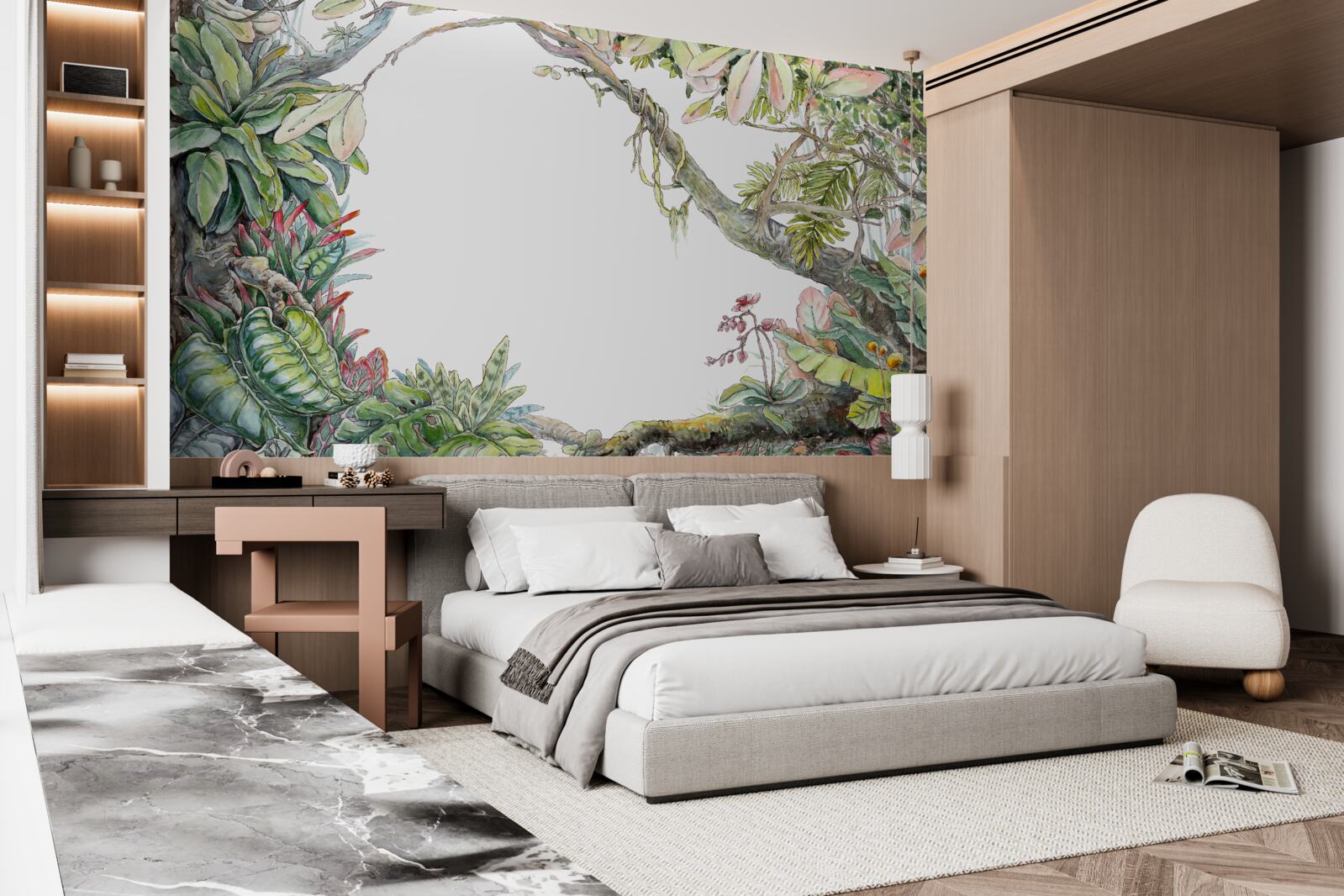 Фотошпалери пишний зелений тропічний ліс