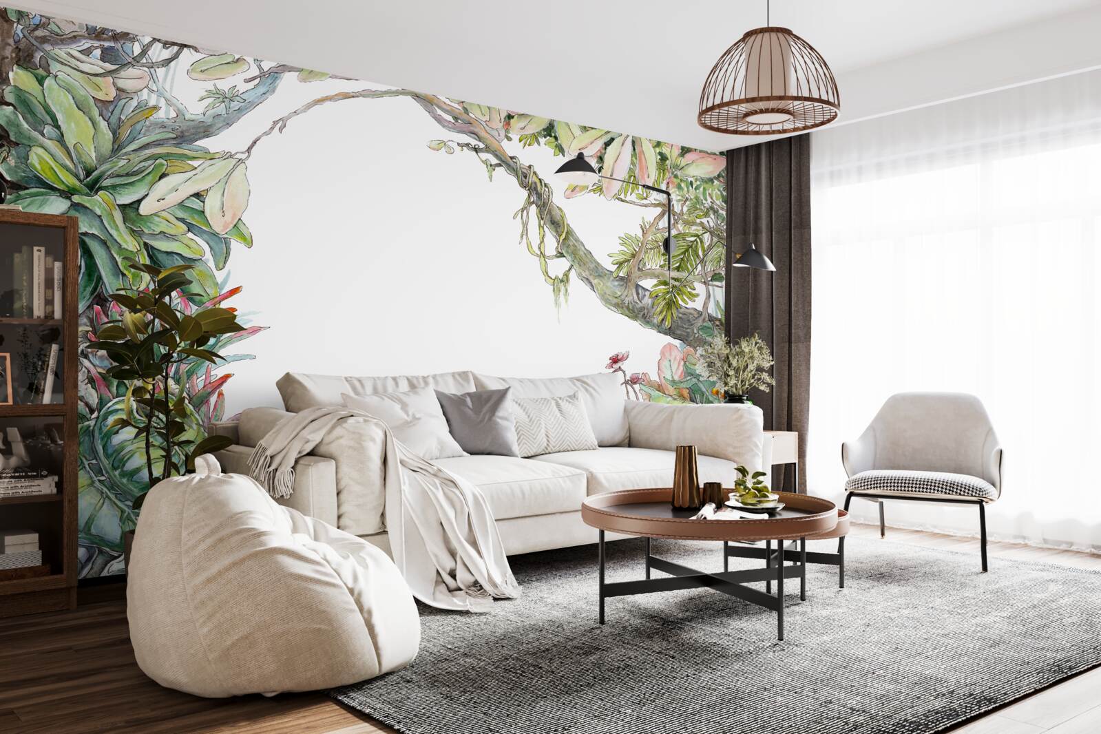 Фотошпалери пишний зелений тропічний ліс