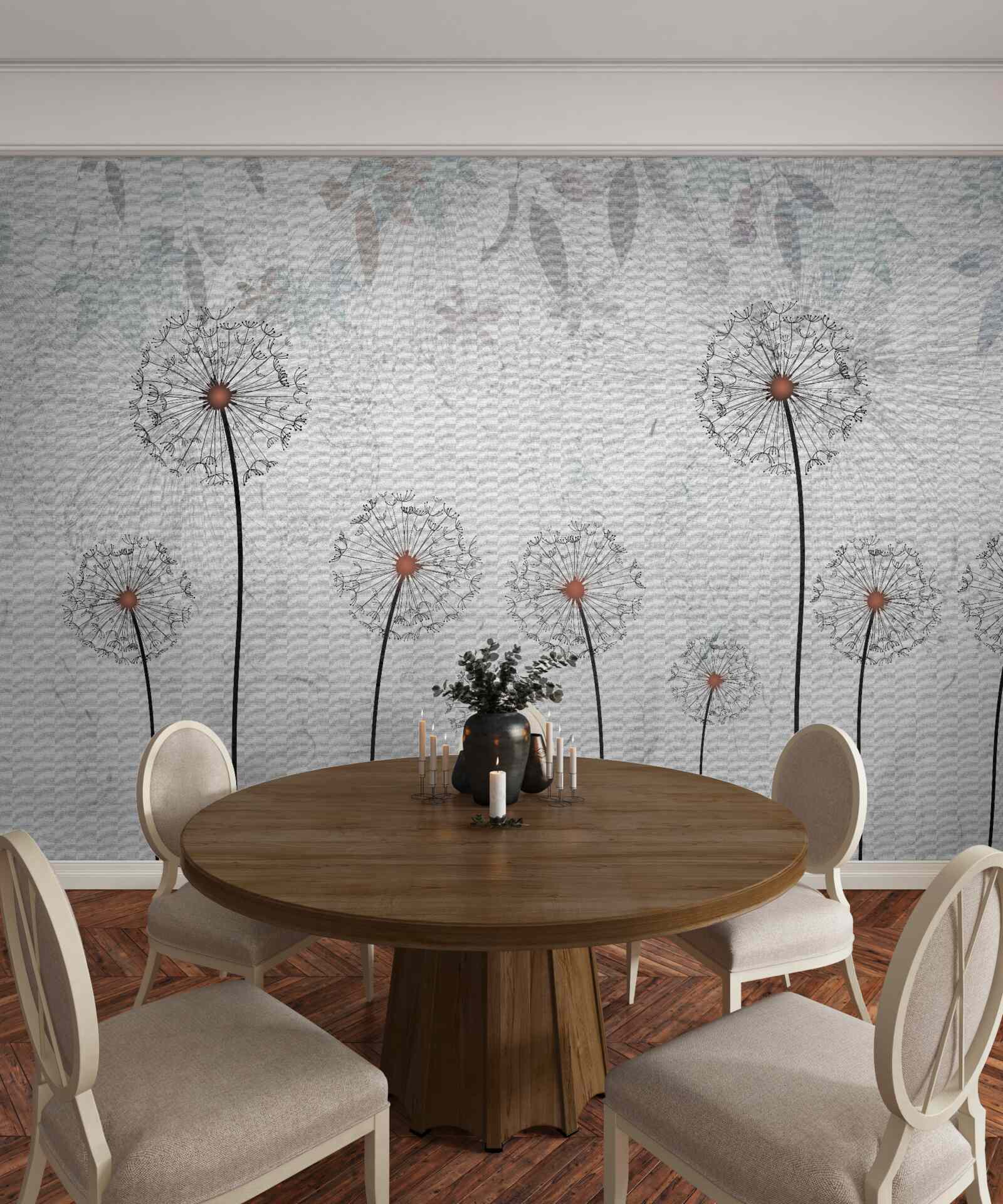 Фотошпалери круглі багатоніжки стрункі