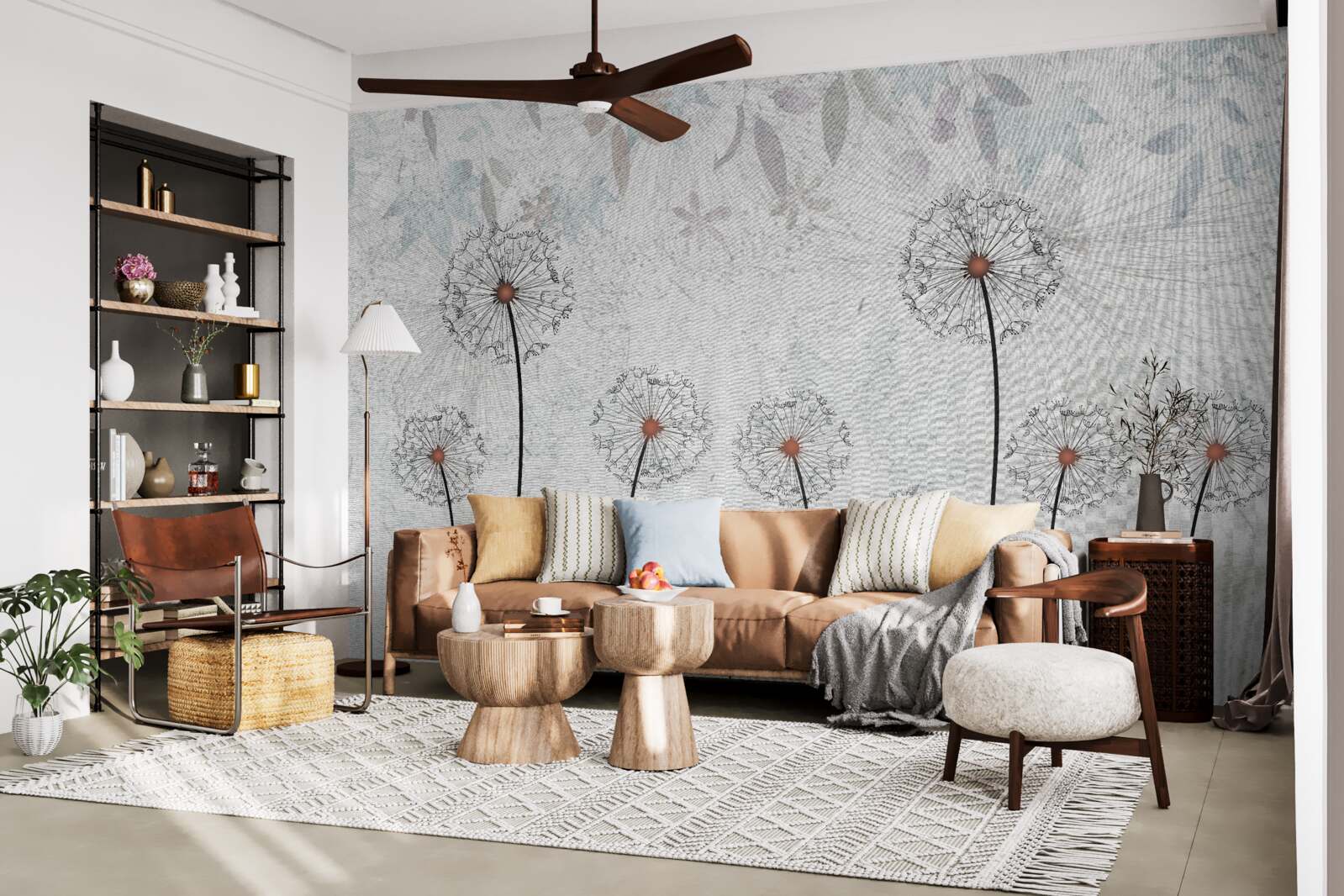 Фотошпалери круглі багатоніжки стрункі