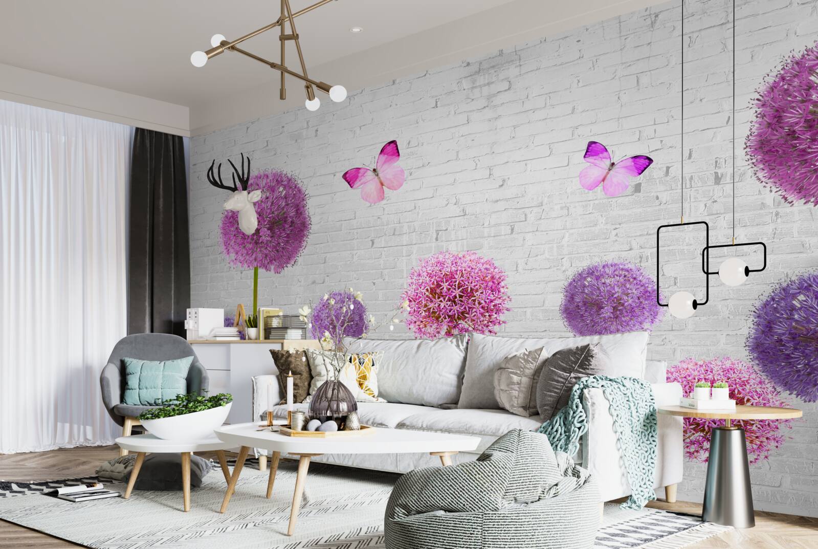 Фотошпалери пухнасті косулі всіх кольорів