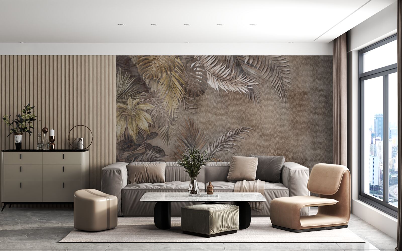 Фотошпалери нічні тропіки під шелест листя