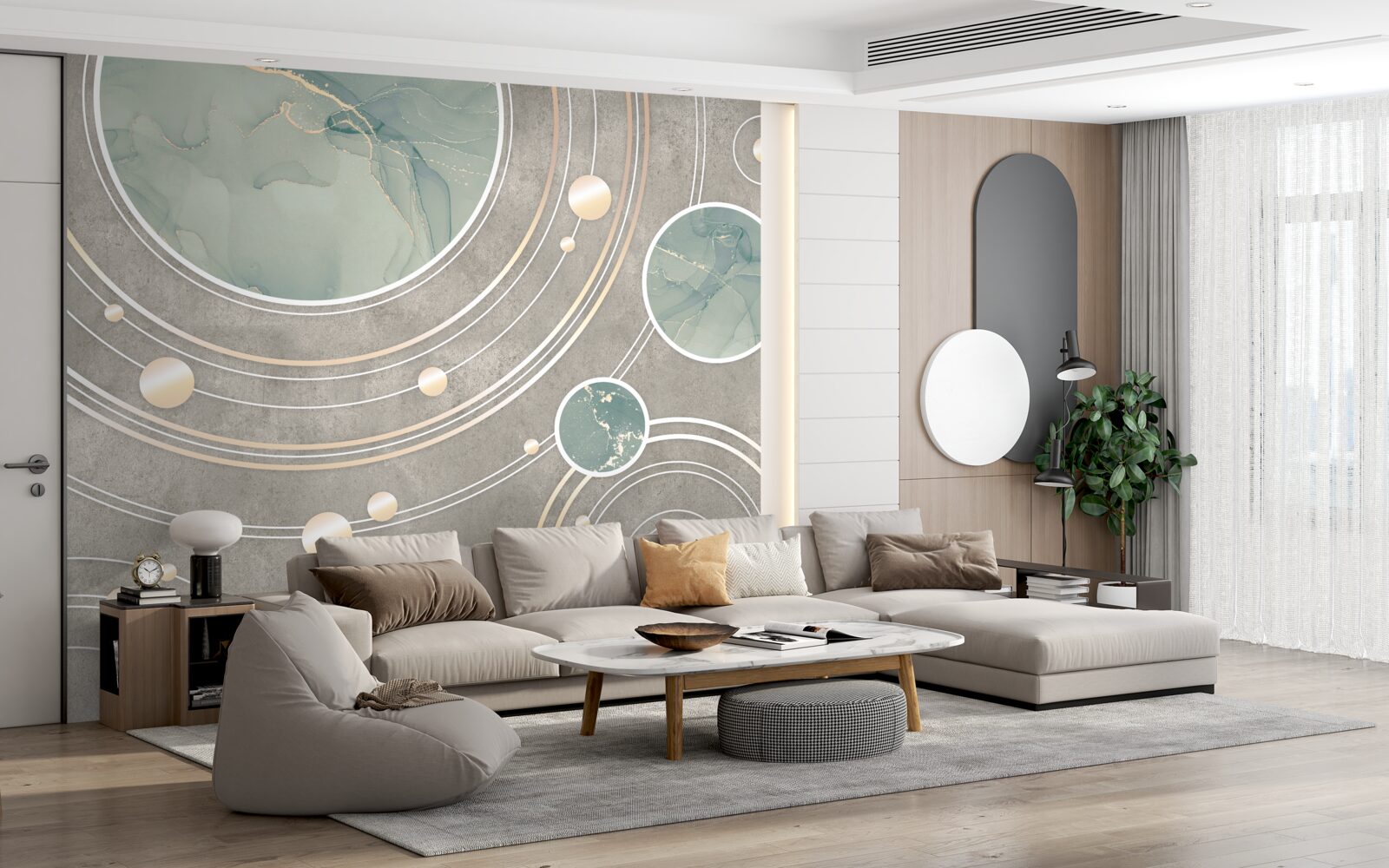 Фотошпалери космічні абстрактні кола