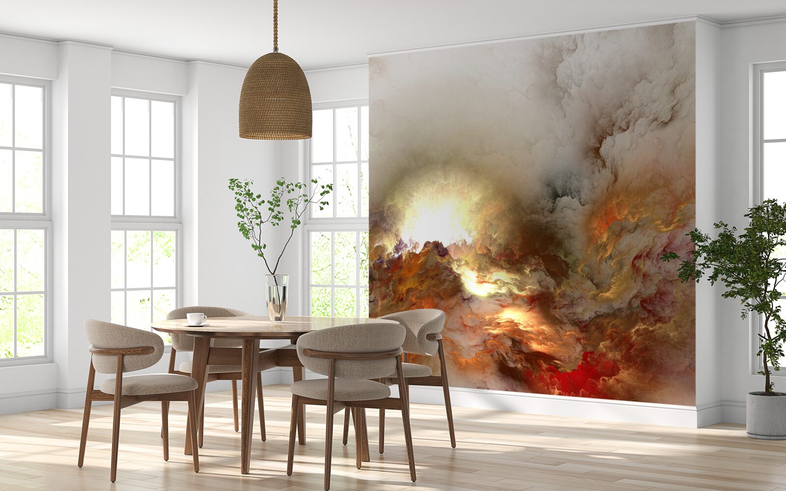 Фотошпалери абстракція: лава під дощем