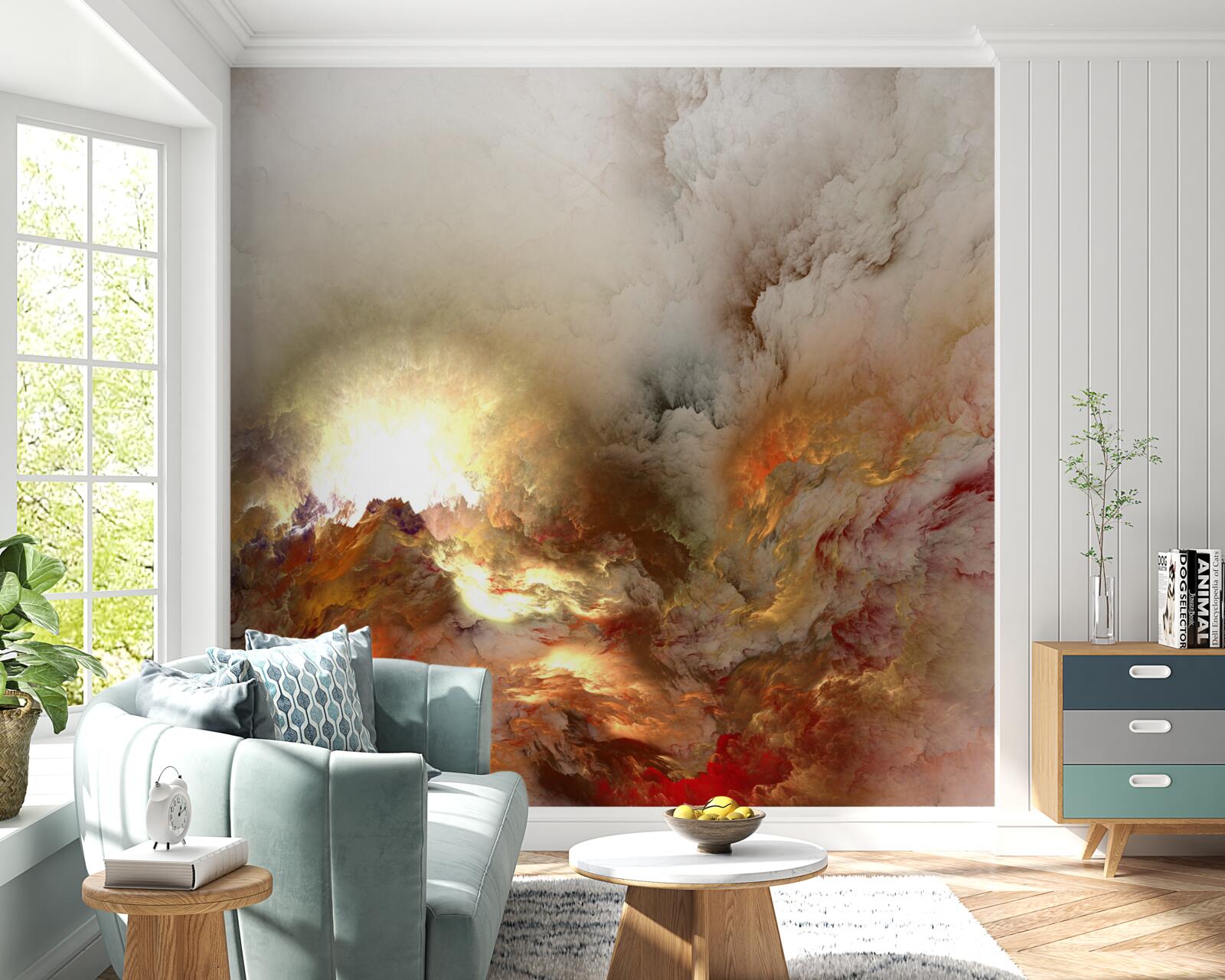 Фотошпалери абстракція: лава під дощем