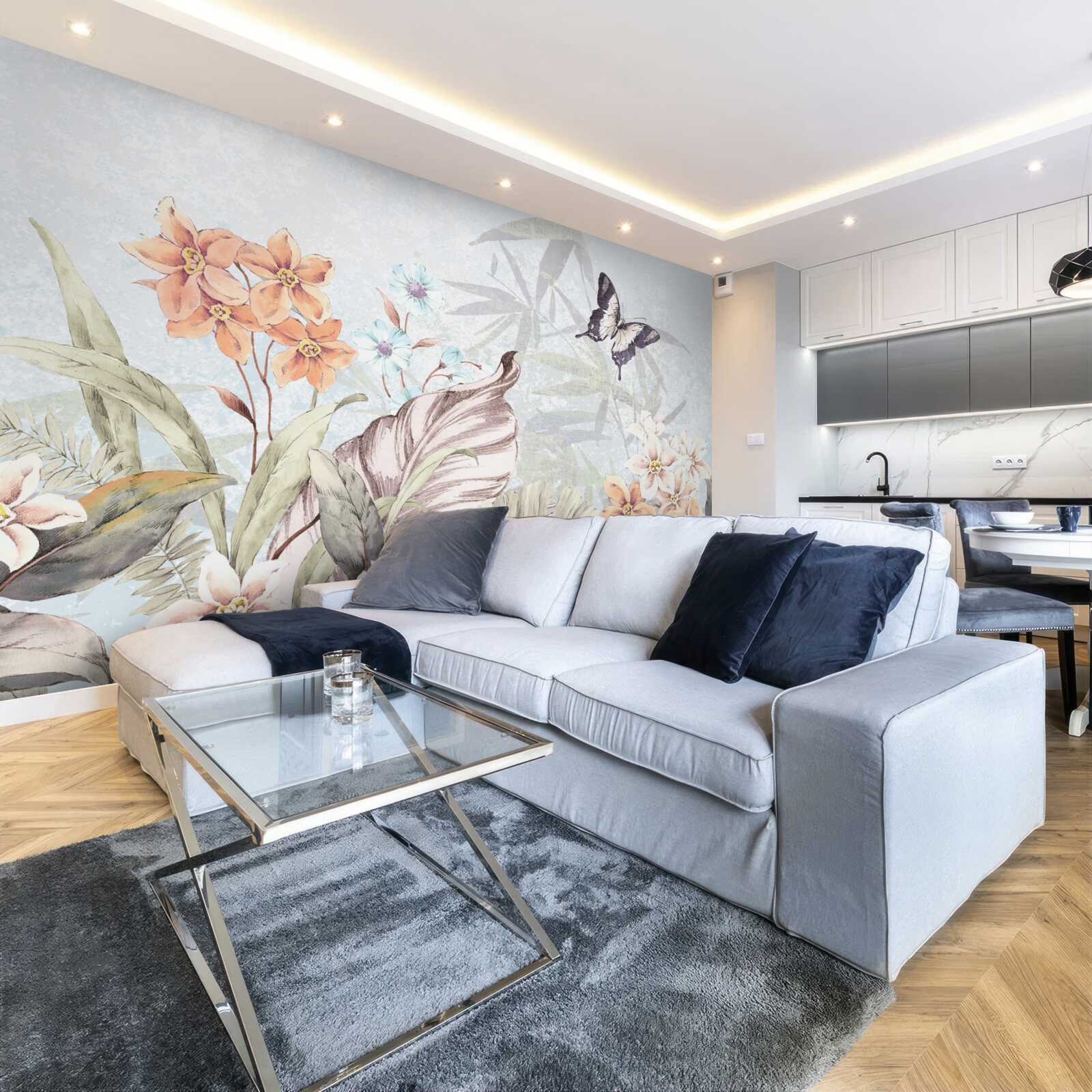 Фотошпалери квіти джунглів на воді