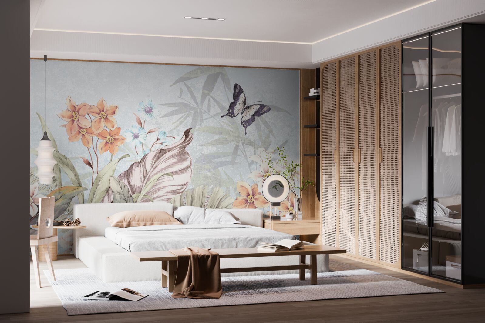 Фотошпалери квіти джунглів на воді