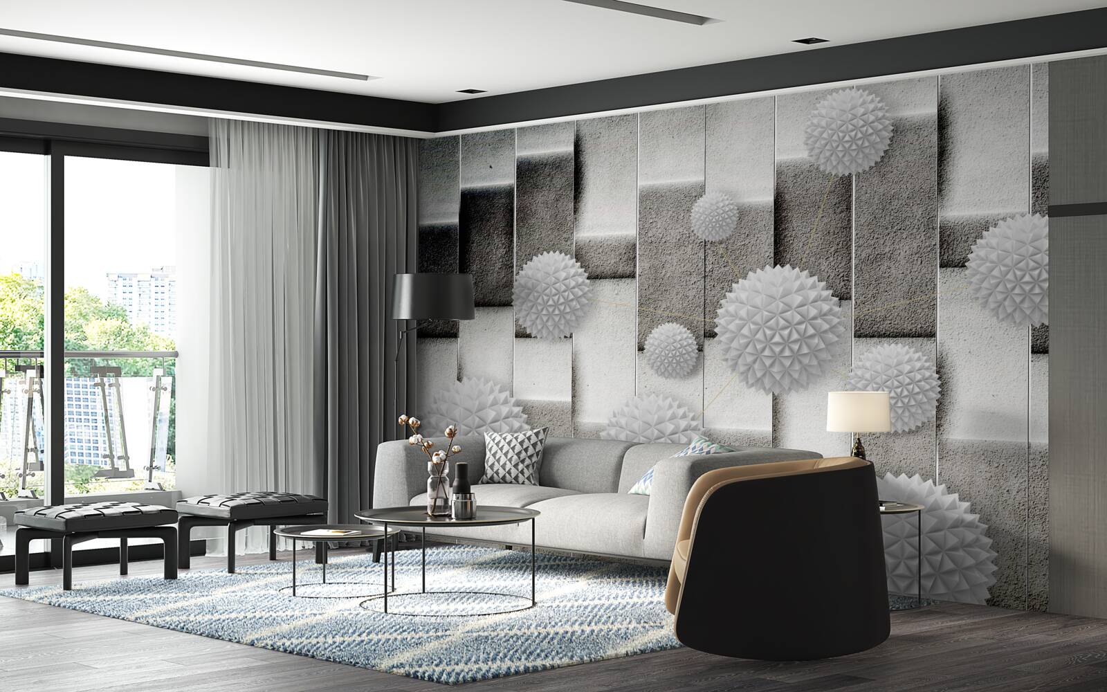 Фотошпалери геометрія та загострені форми