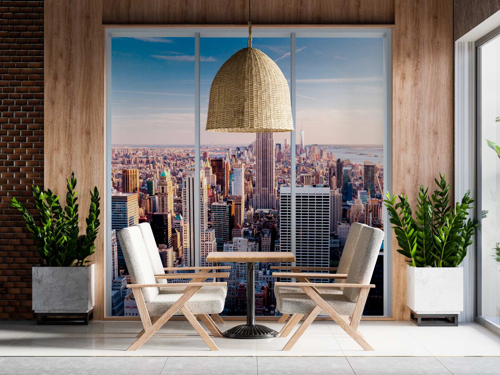 Фотошпалери вид на мегаполіс з вікна