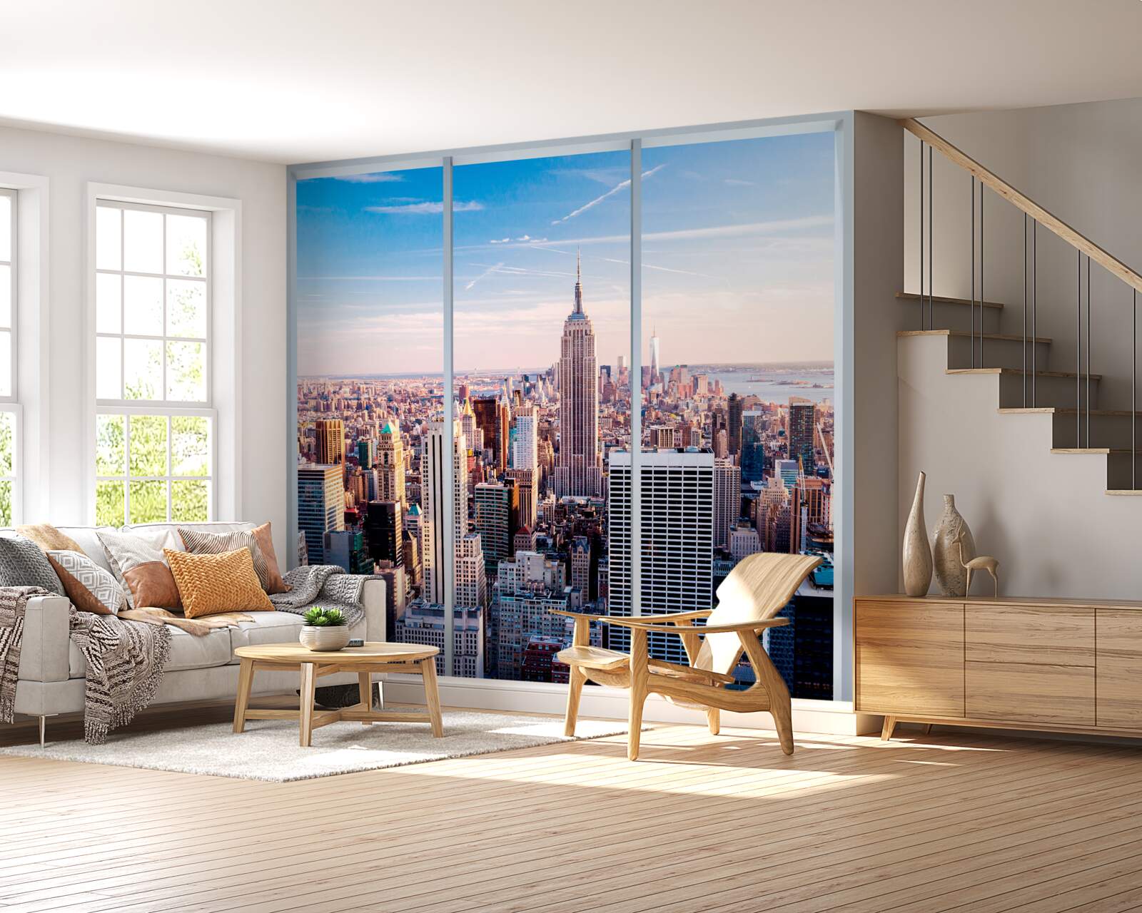 Фотошпалери вид на мегаполіс з вікна