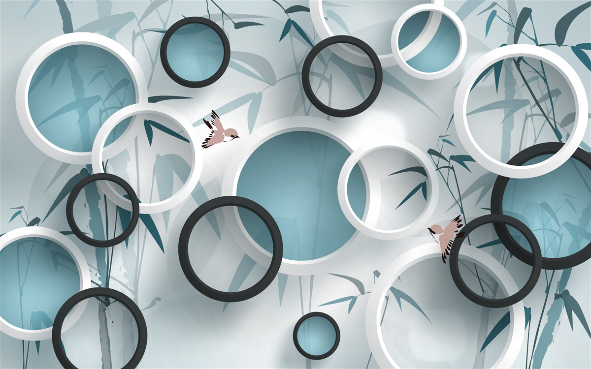 Фотошпалери випадкові візерунки на листі