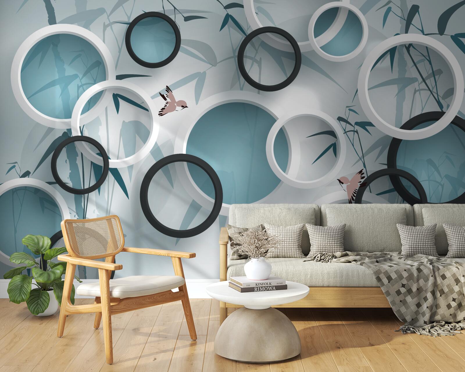 Фотошпалери випадкові візерунки на листі