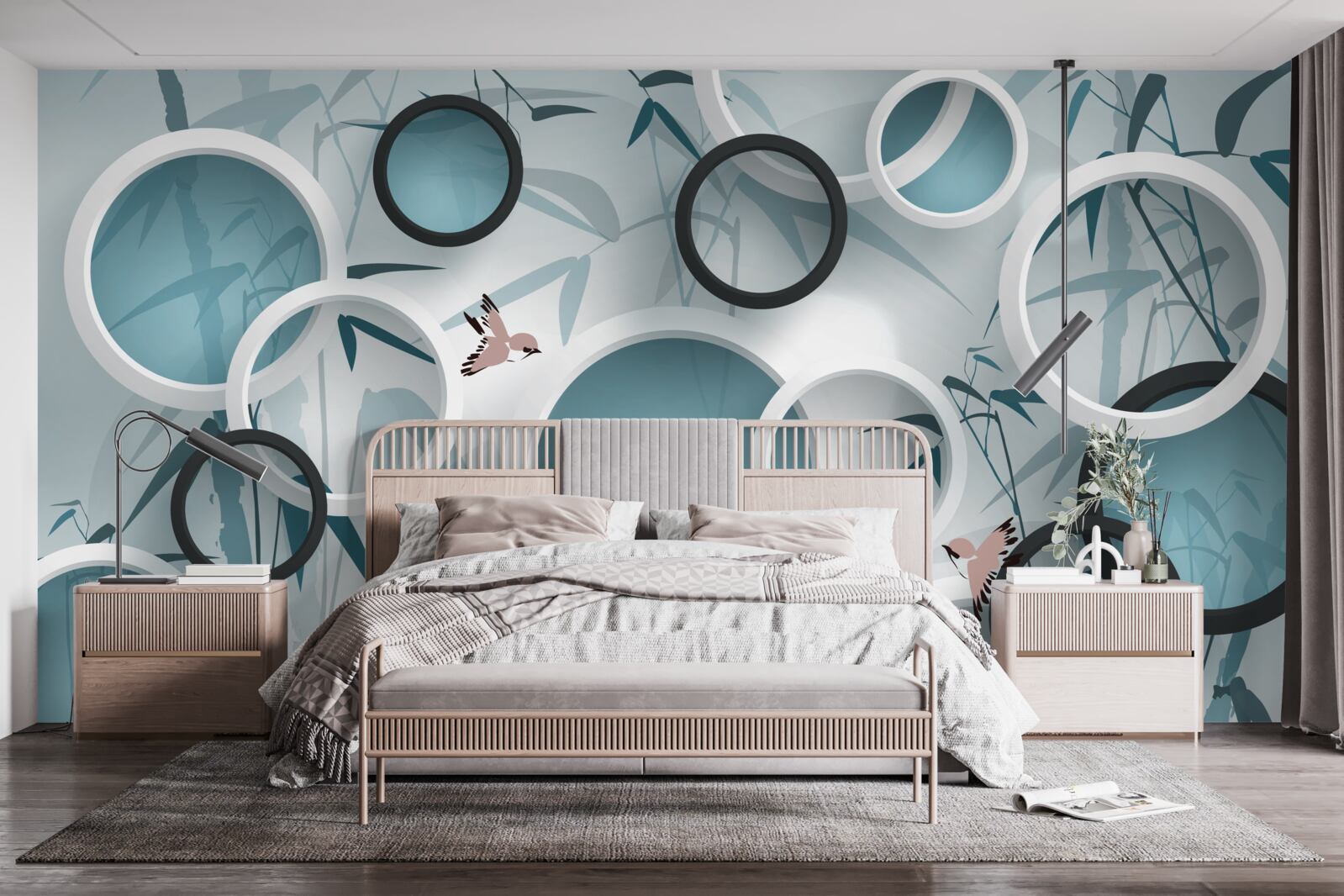 Фотошпалери випадкові візерунки на листі