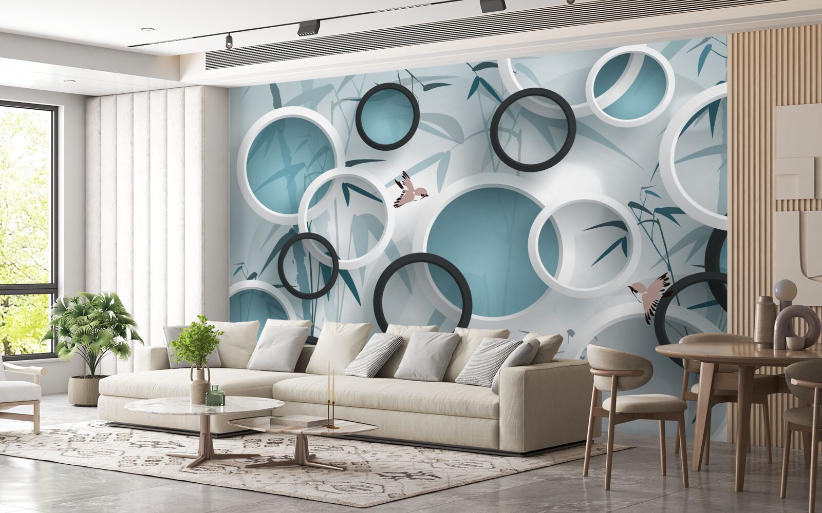 Фотошпалери випадкові візерунки на листі