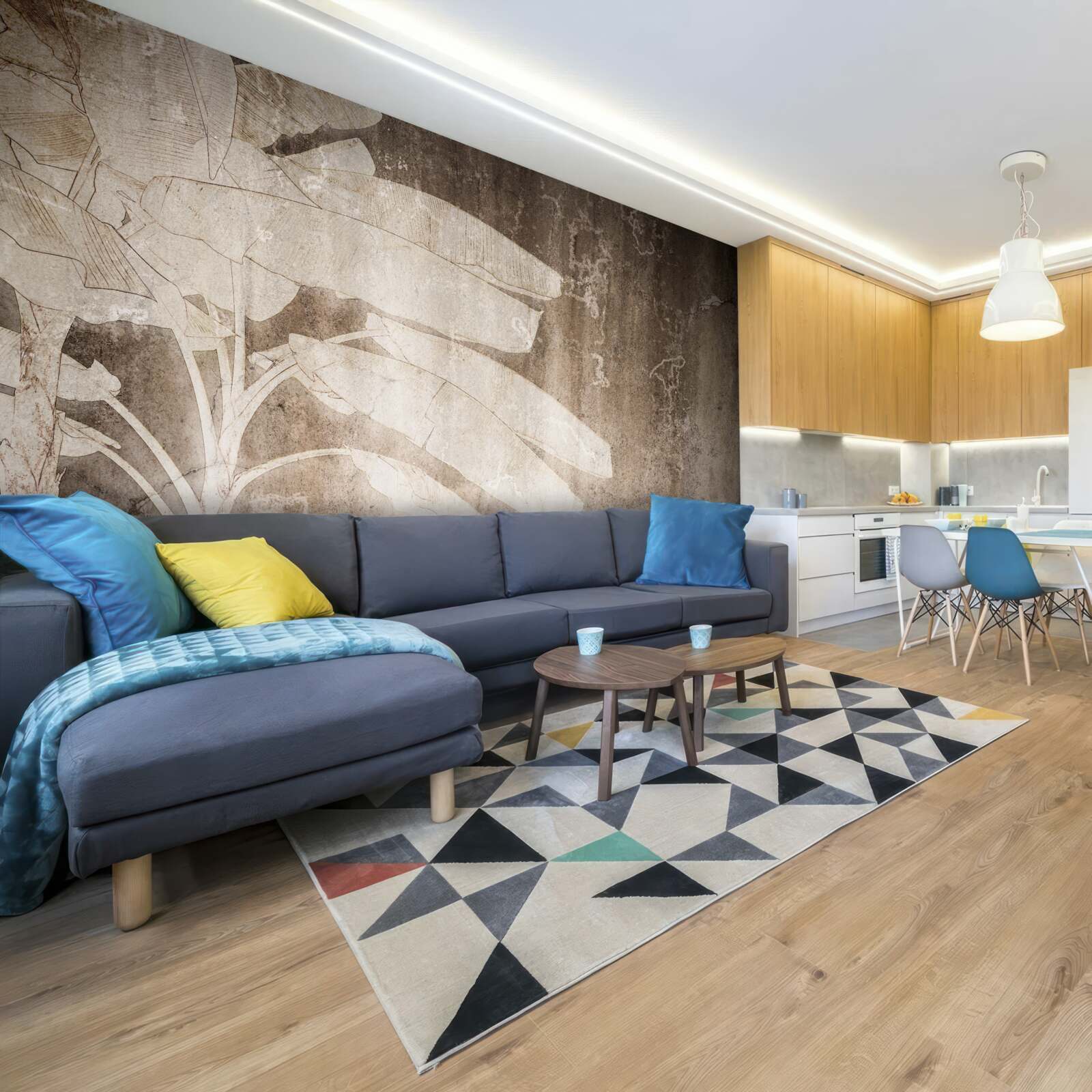 Фотошпалери самотнє дерево в абстрактному стилі