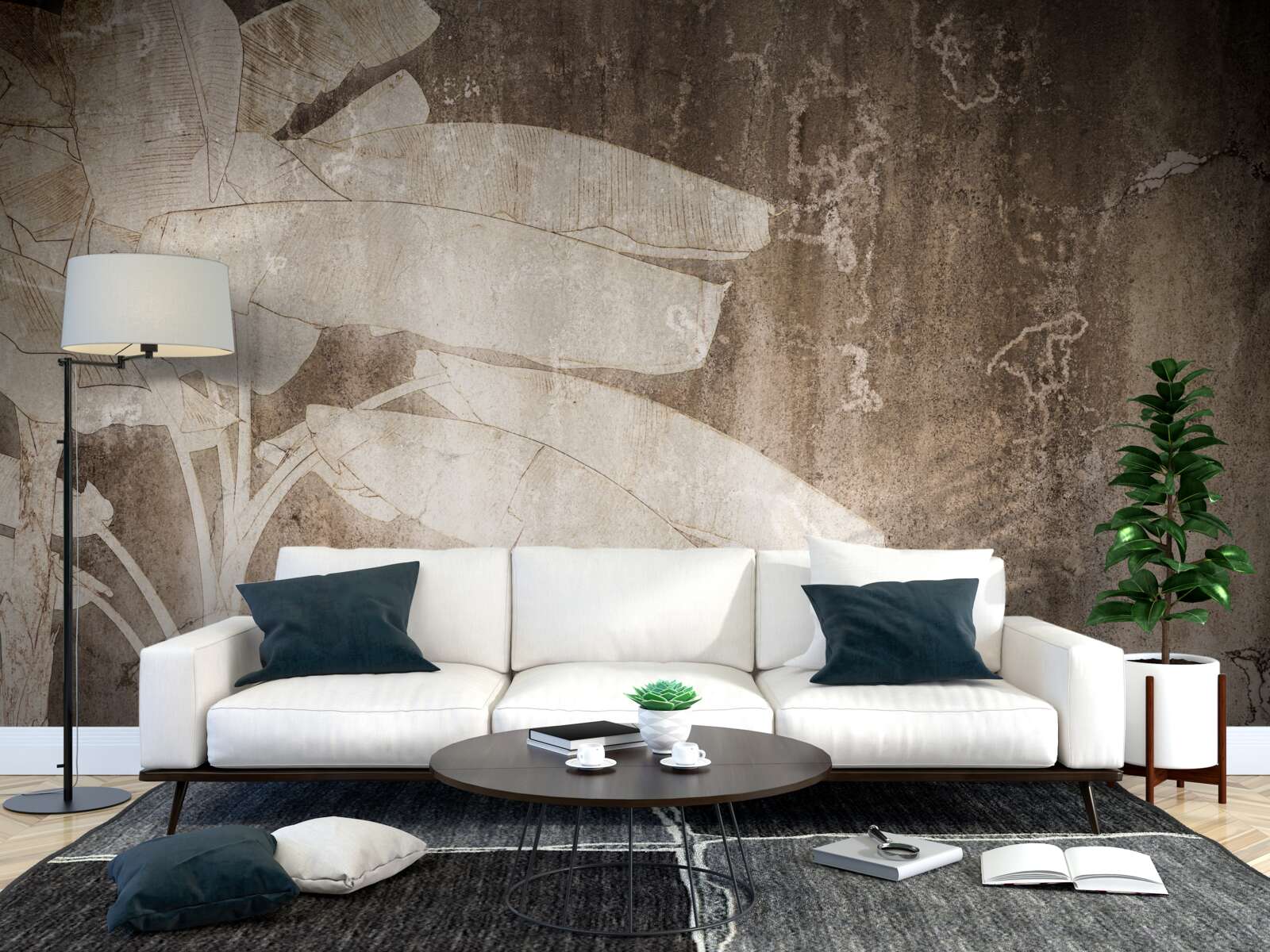 Фотошпалери самотнє дерево в абстрактному стилі