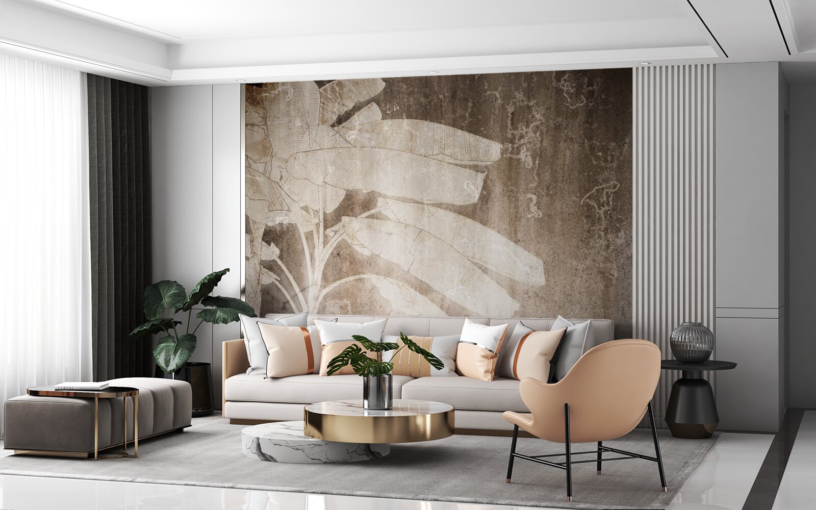 Фотошпалери самотнє дерево в абстрактному стилі