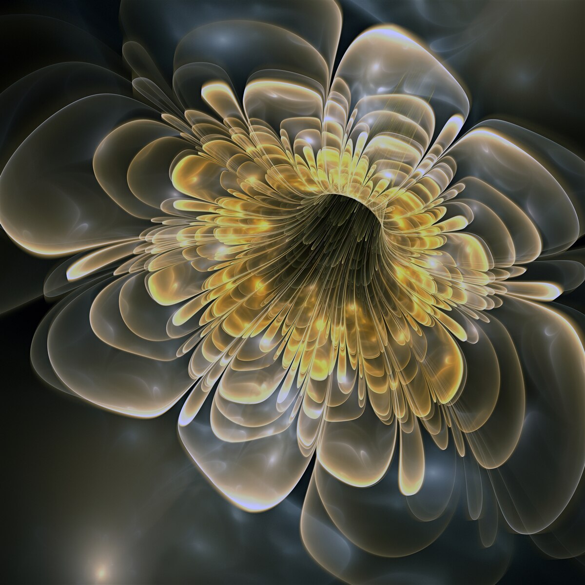 Фотошпалери Жовта квітка абстрактної форми