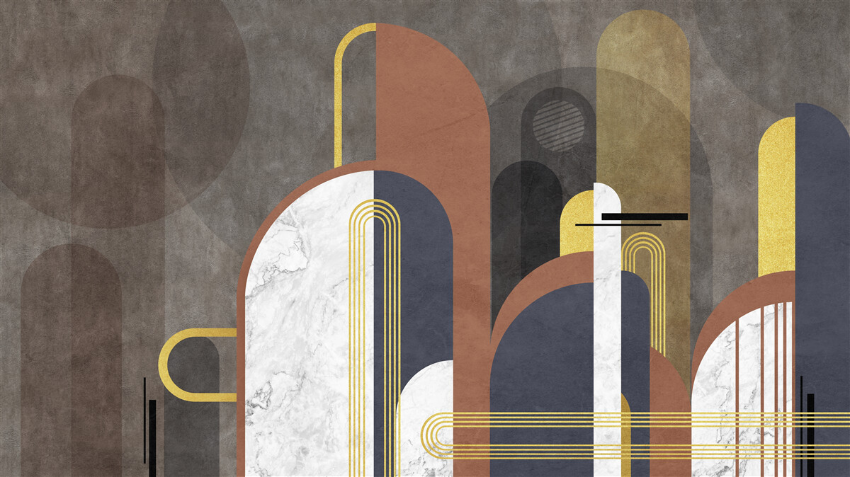 Фотошпалери абстракція у вигляді геометричних фігур