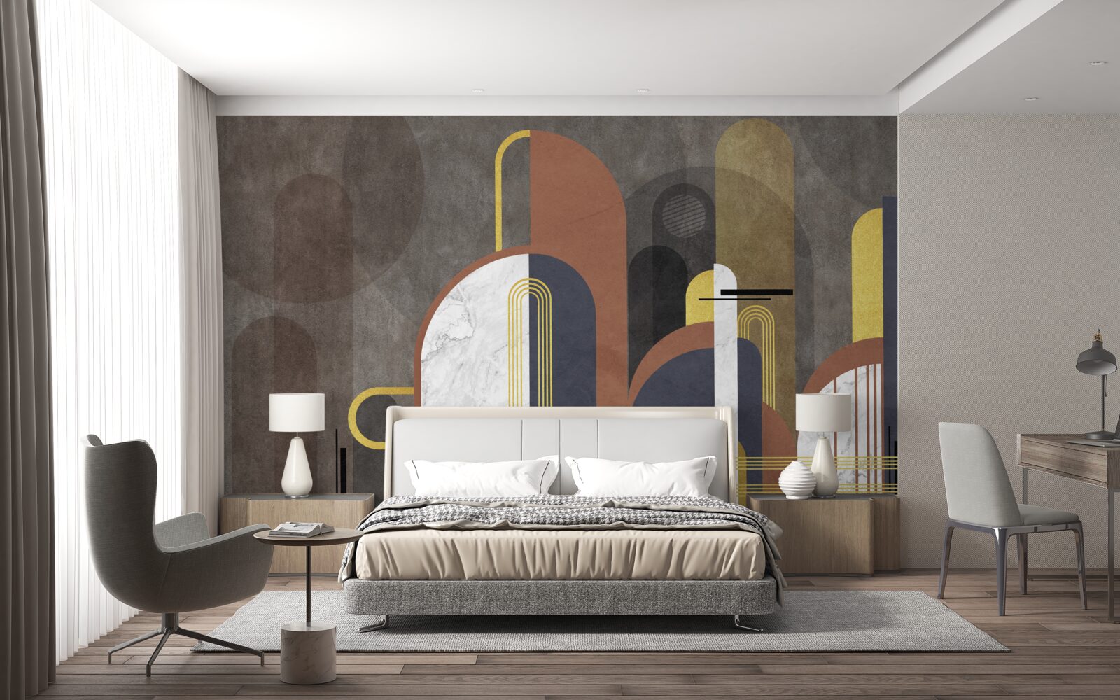 Фотошпалери абстракція у вигляді геометричних фігур