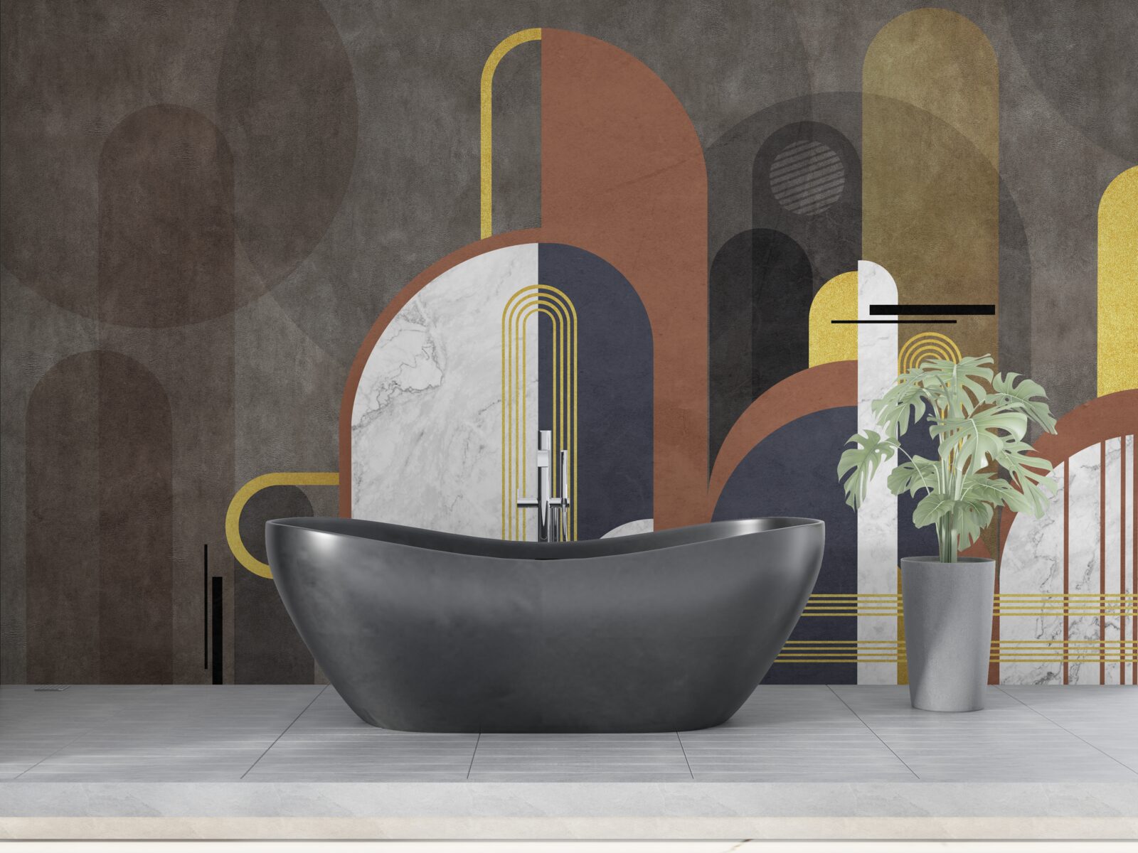 Фотошпалери абстракція у вигляді геометричних фігур