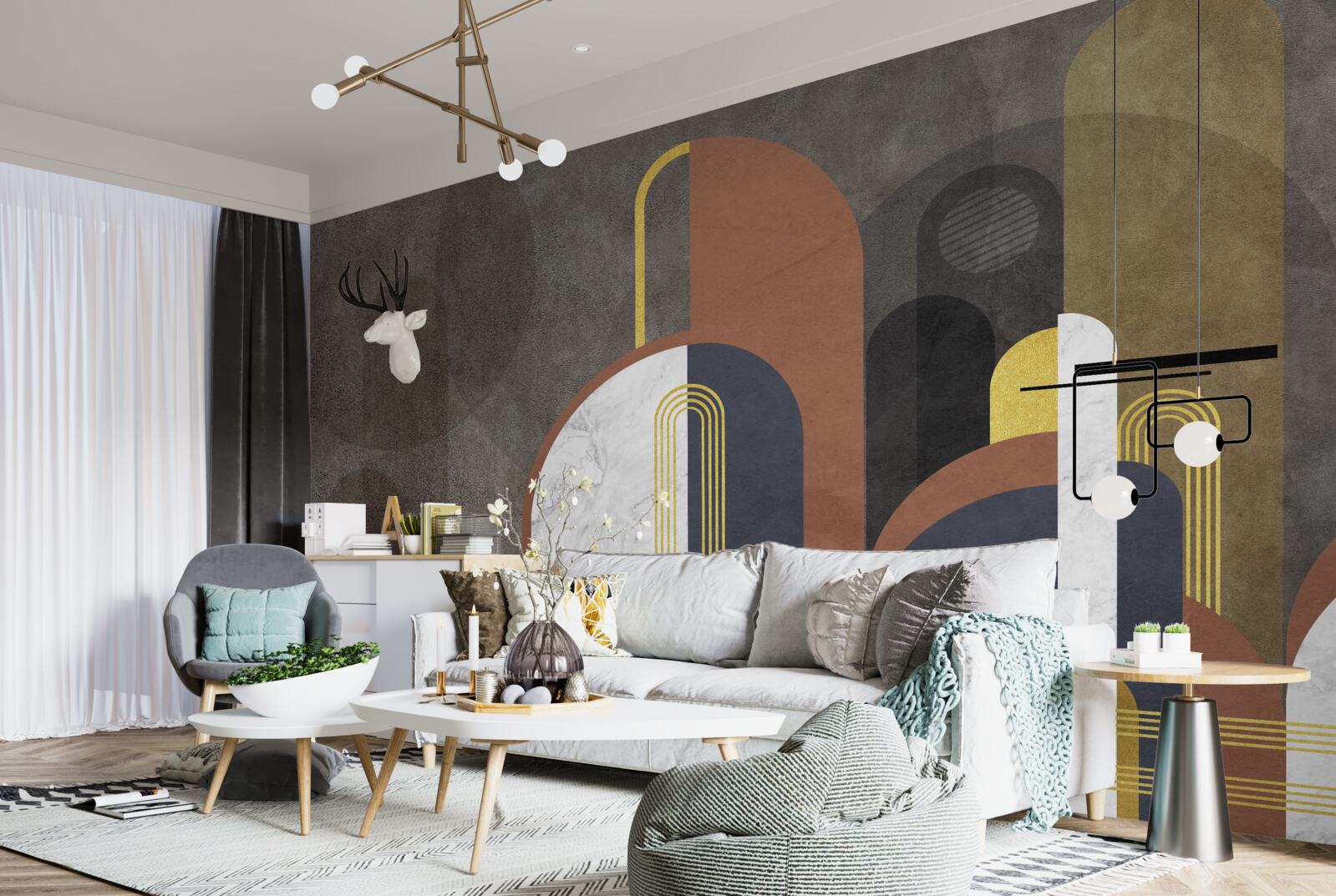 Фотошпалери абстракція у вигляді геометричних фігур