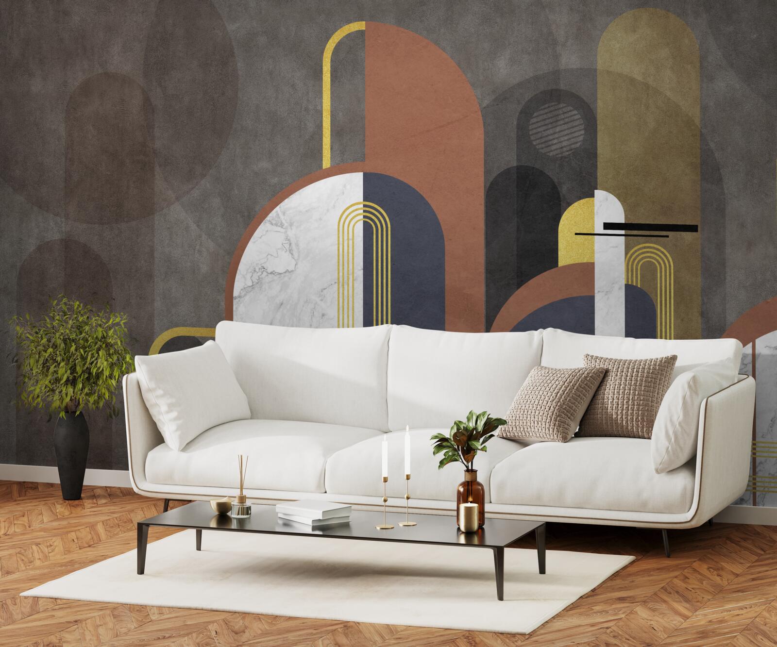 Фотошпалери абстракція у вигляді геометричних фігур