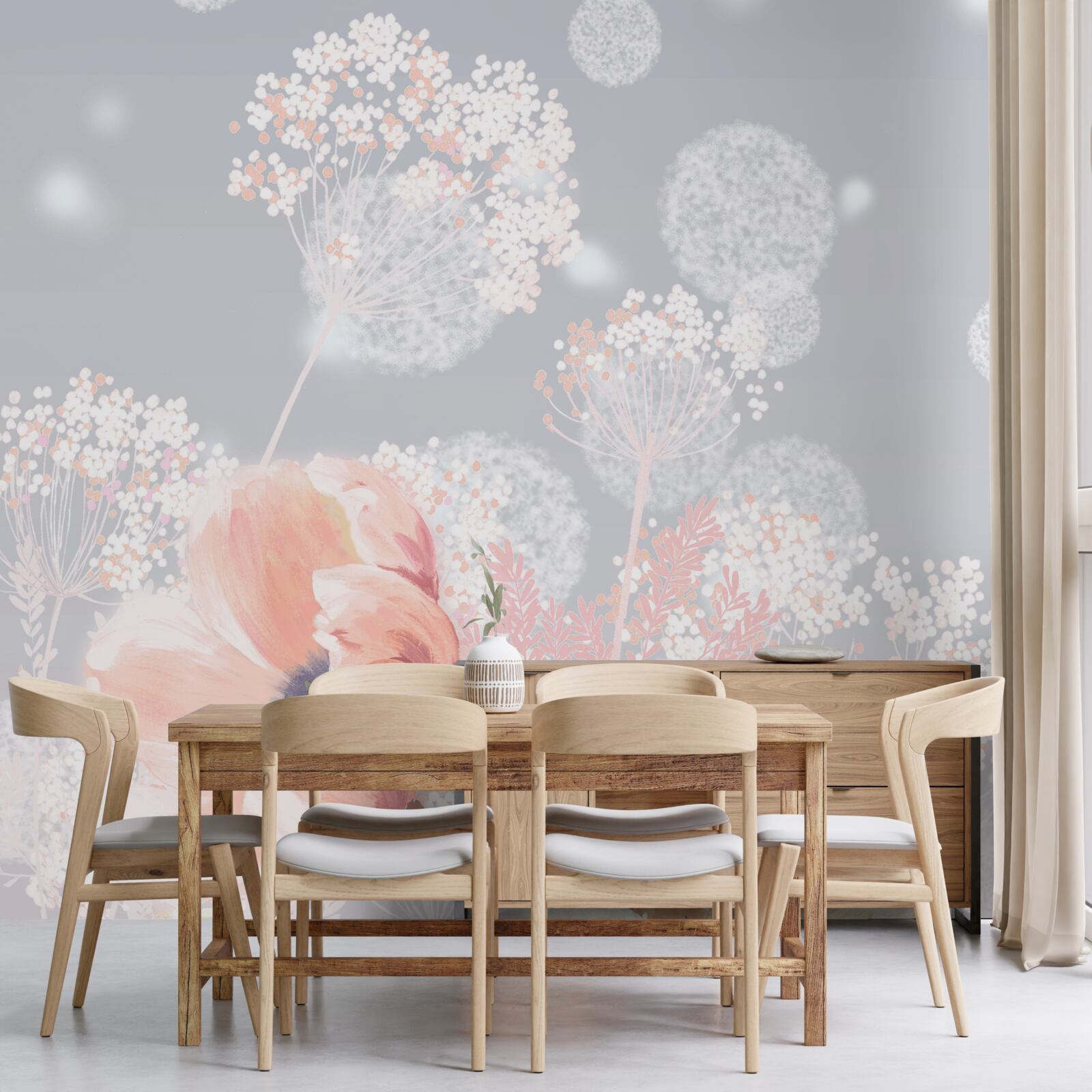 Фотошпалери ніжні літні квіти