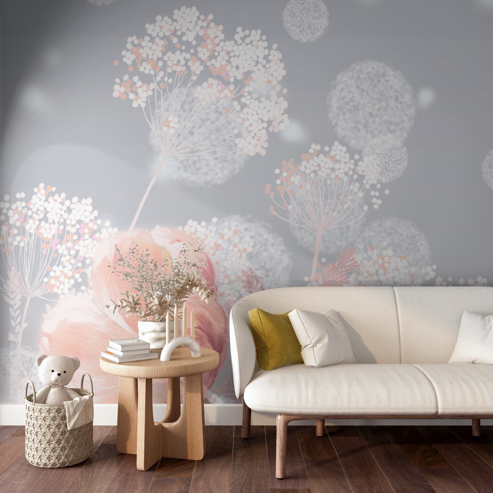 Фотошпалери ніжні літні квіти