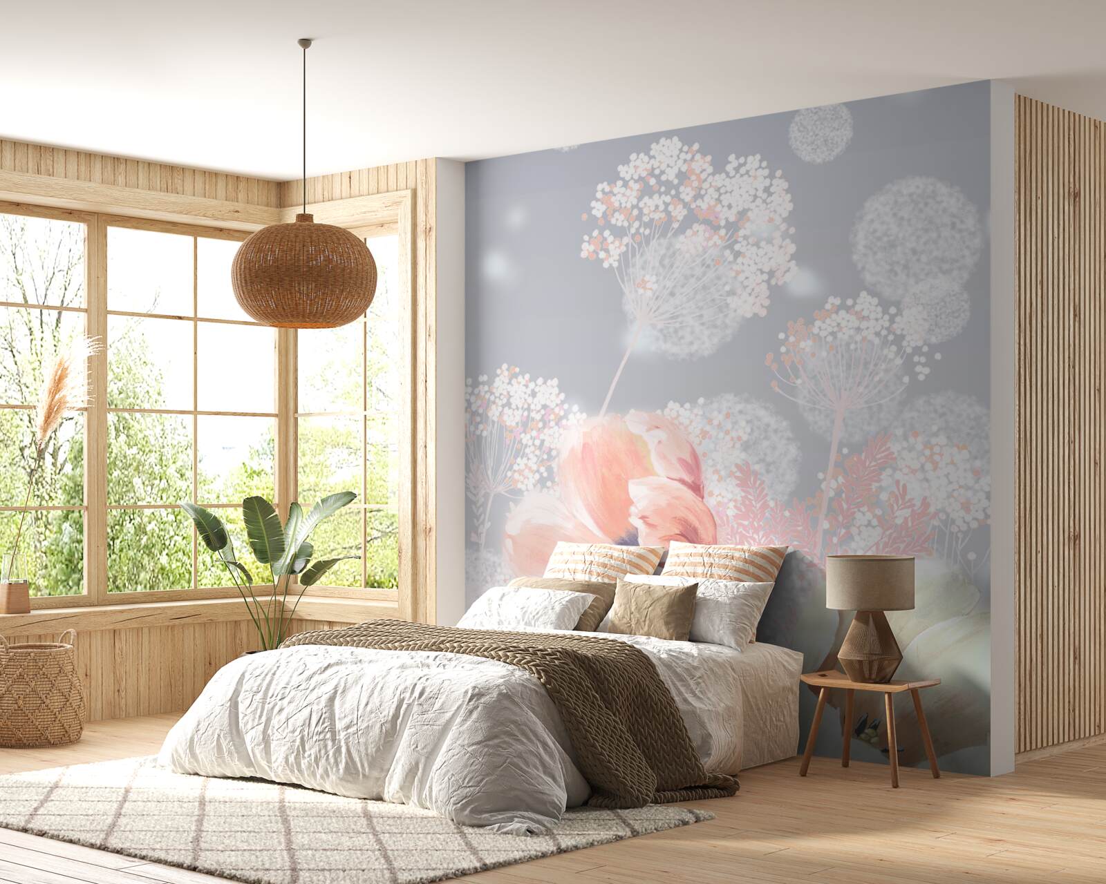 Фотошпалери ніжні літні квіти