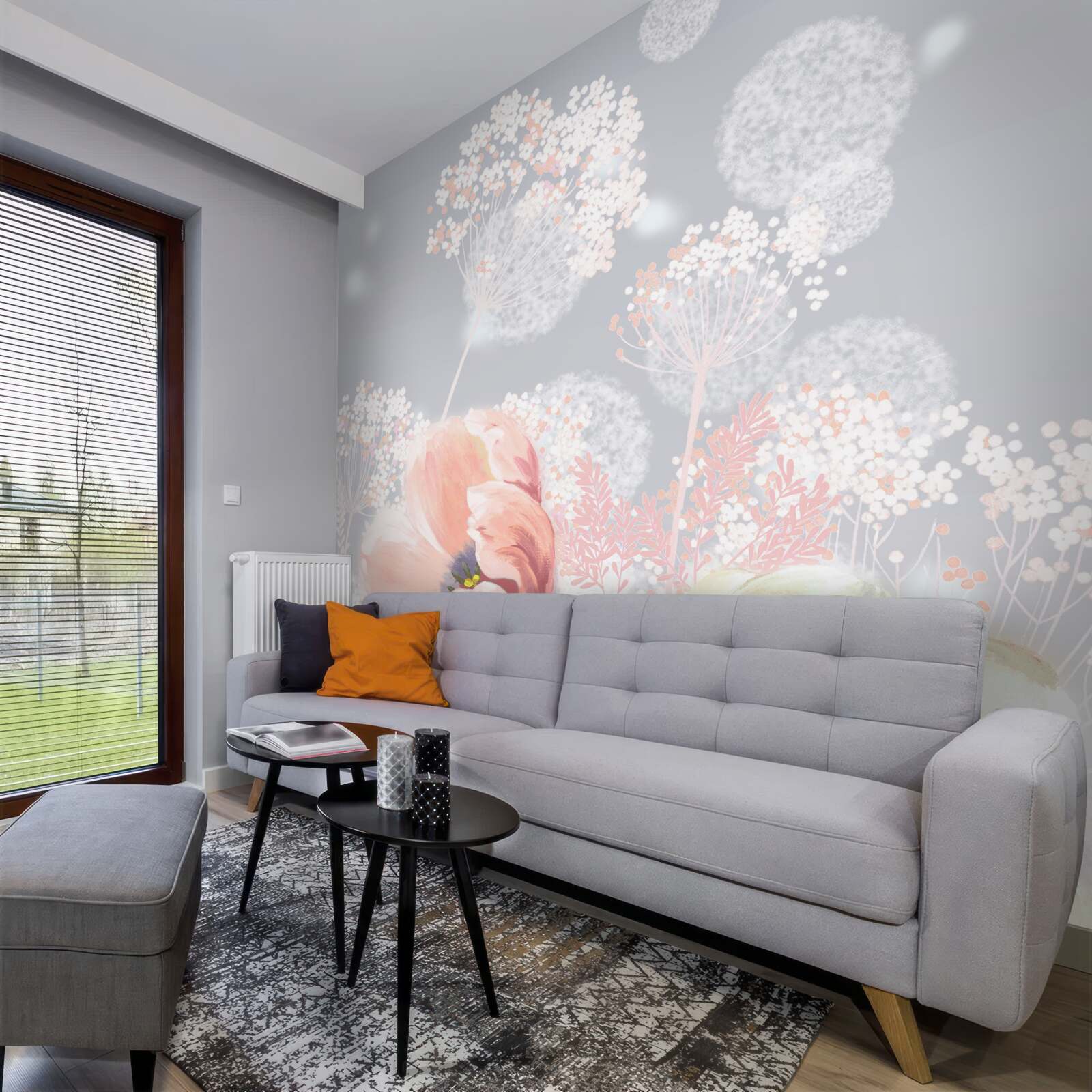 Фотошпалери ніжні літні квіти