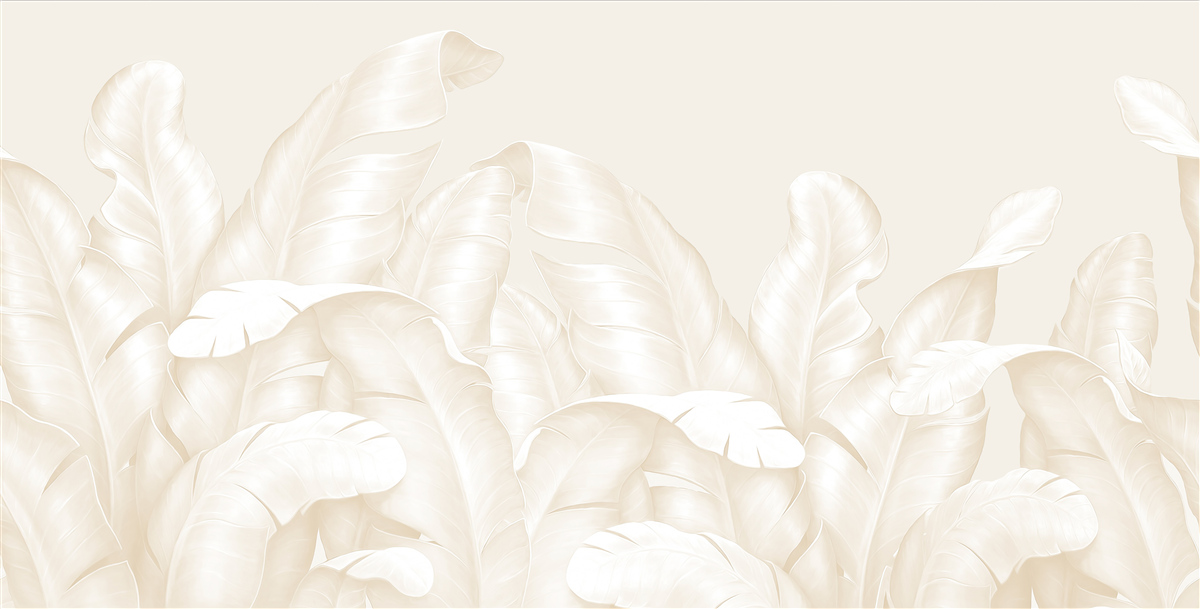 Фотошпалери щільне листя джунглів з легким коричневим відтінком