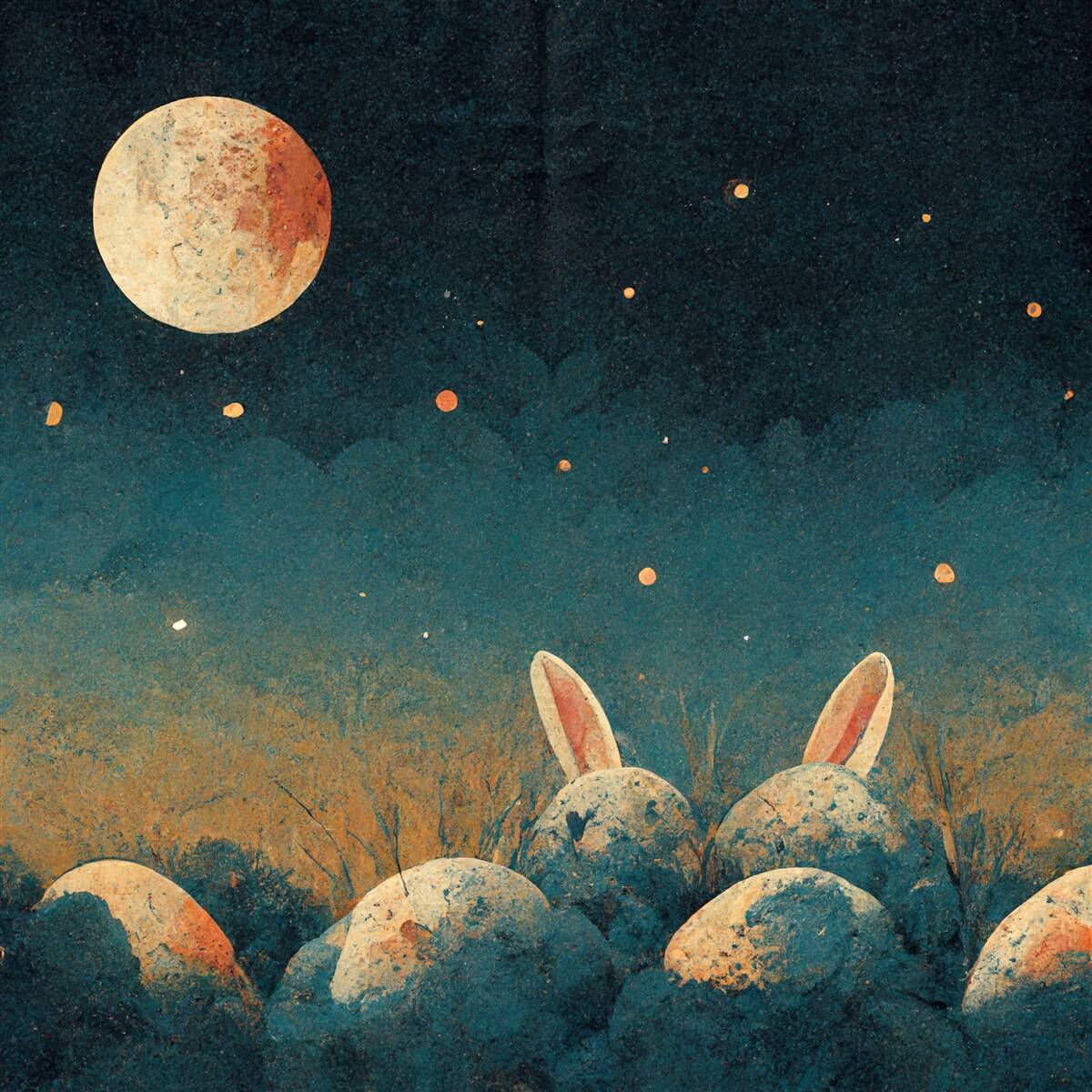 Фотошпалери в тіні ночі та при світлі місяця