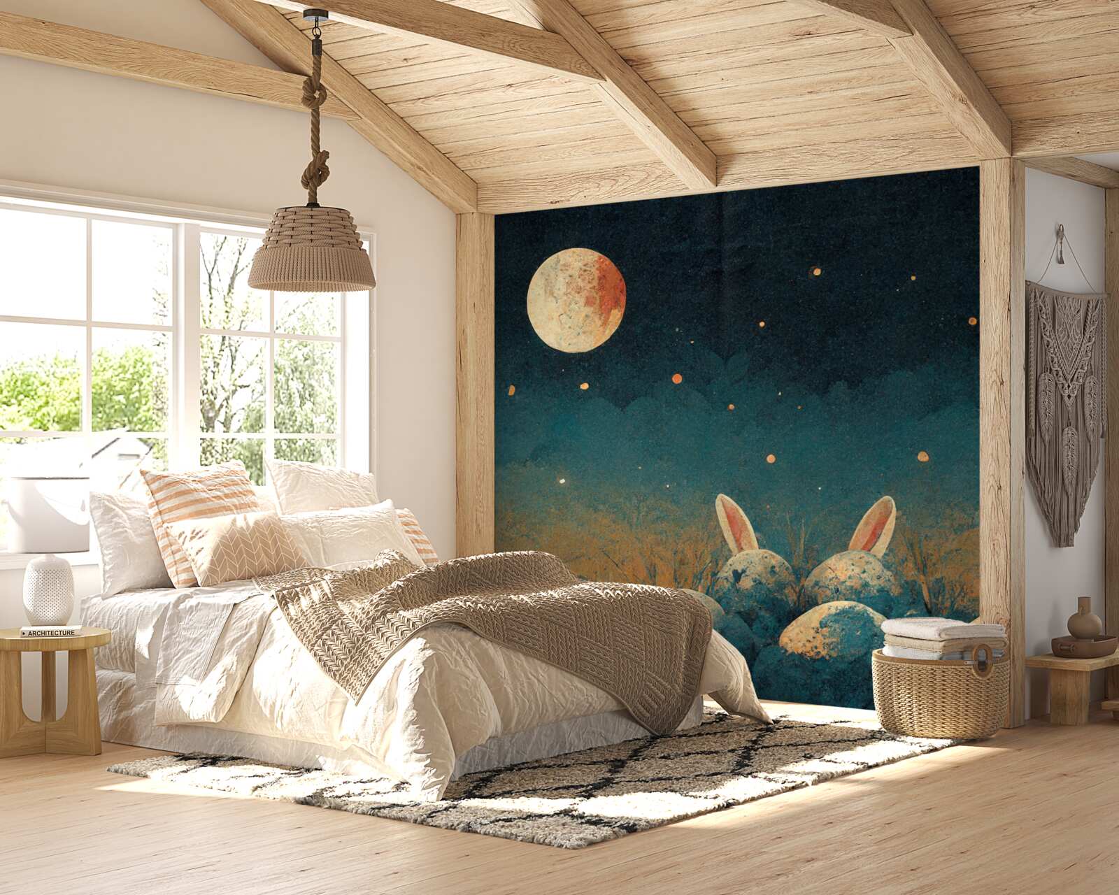 Фотошпалери в тіні ночі та при світлі місяця