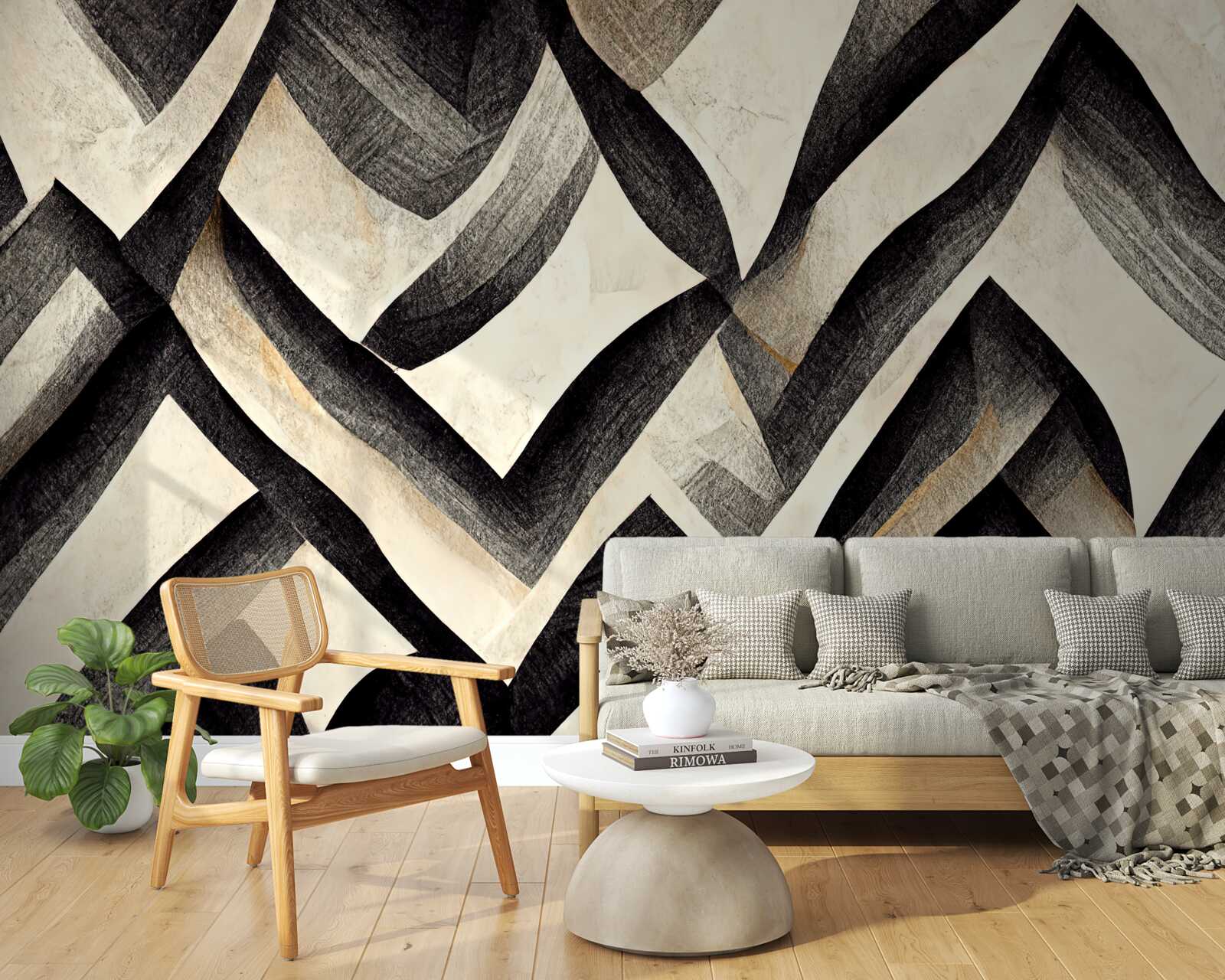 Фотошпалери чорні гори, оповиті туманом