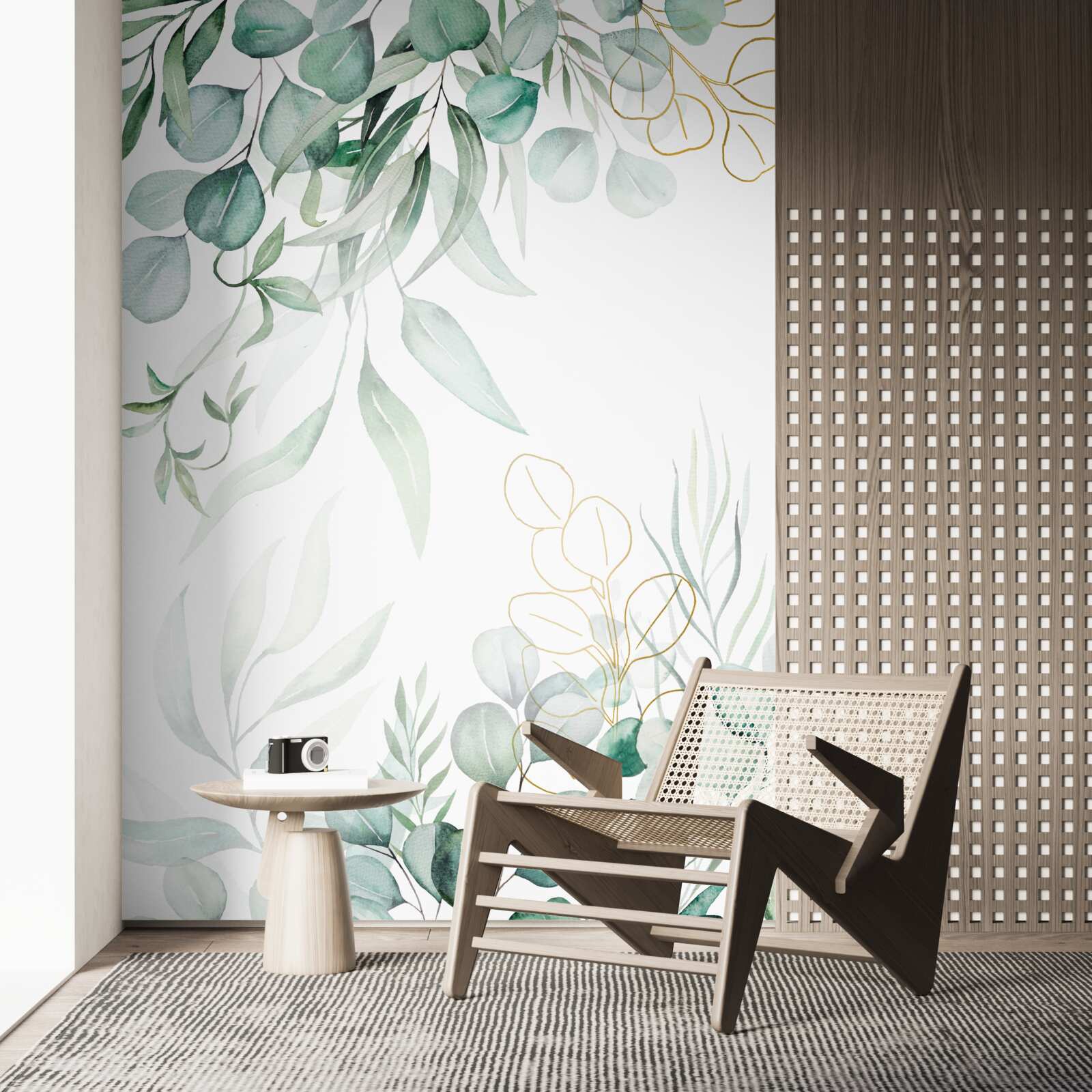 Фотошпалери листя евкаліпта має зелене та жовте забарвлення