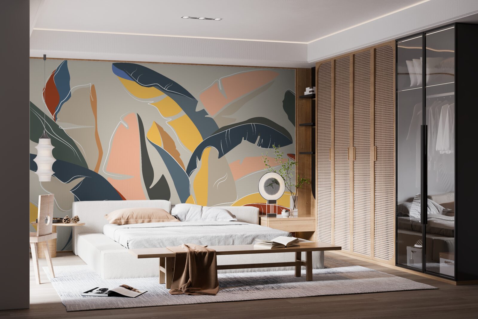 Фотошпалери високе і багате листя папороті