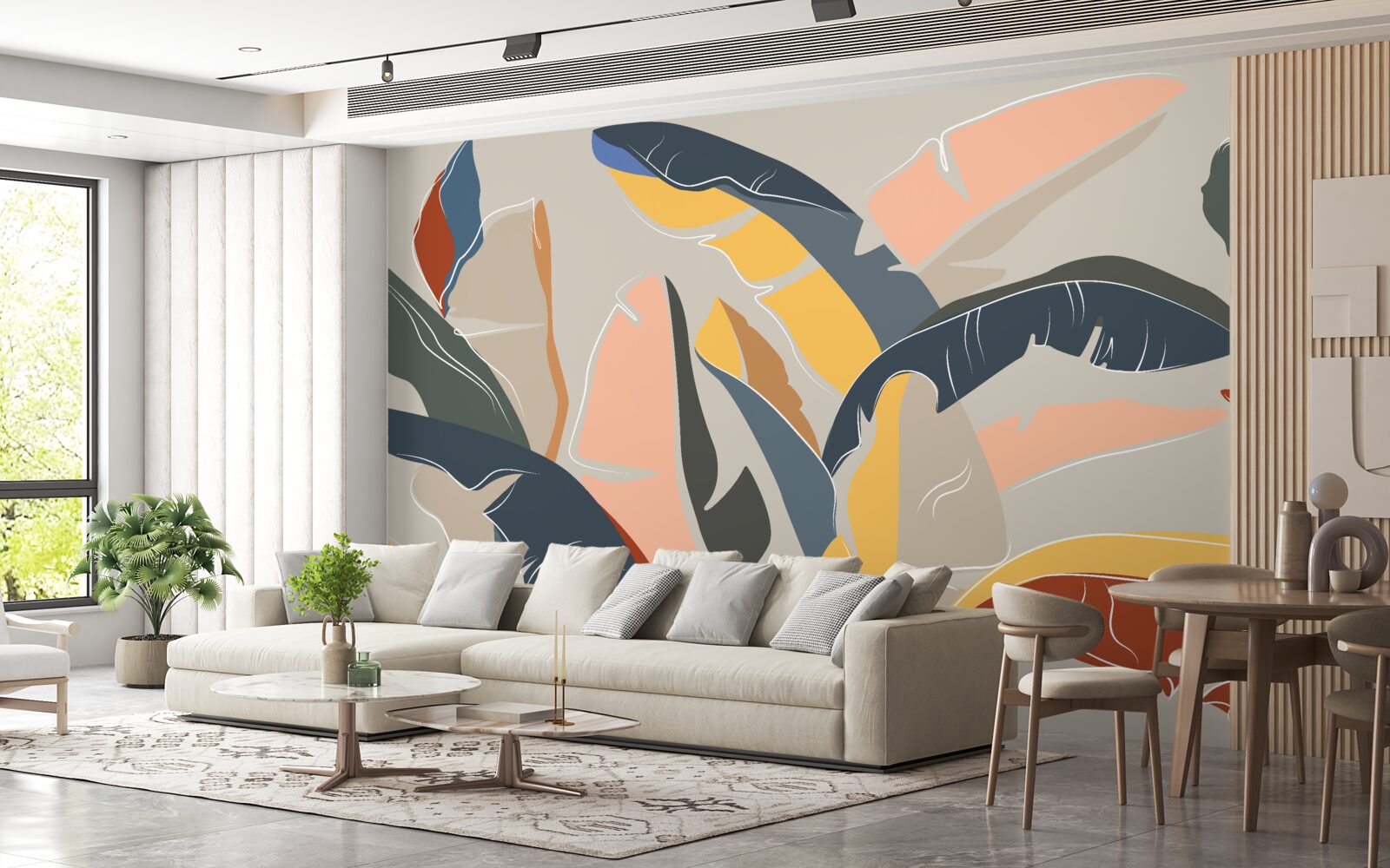 Фотошпалери високе і багате листя папороті