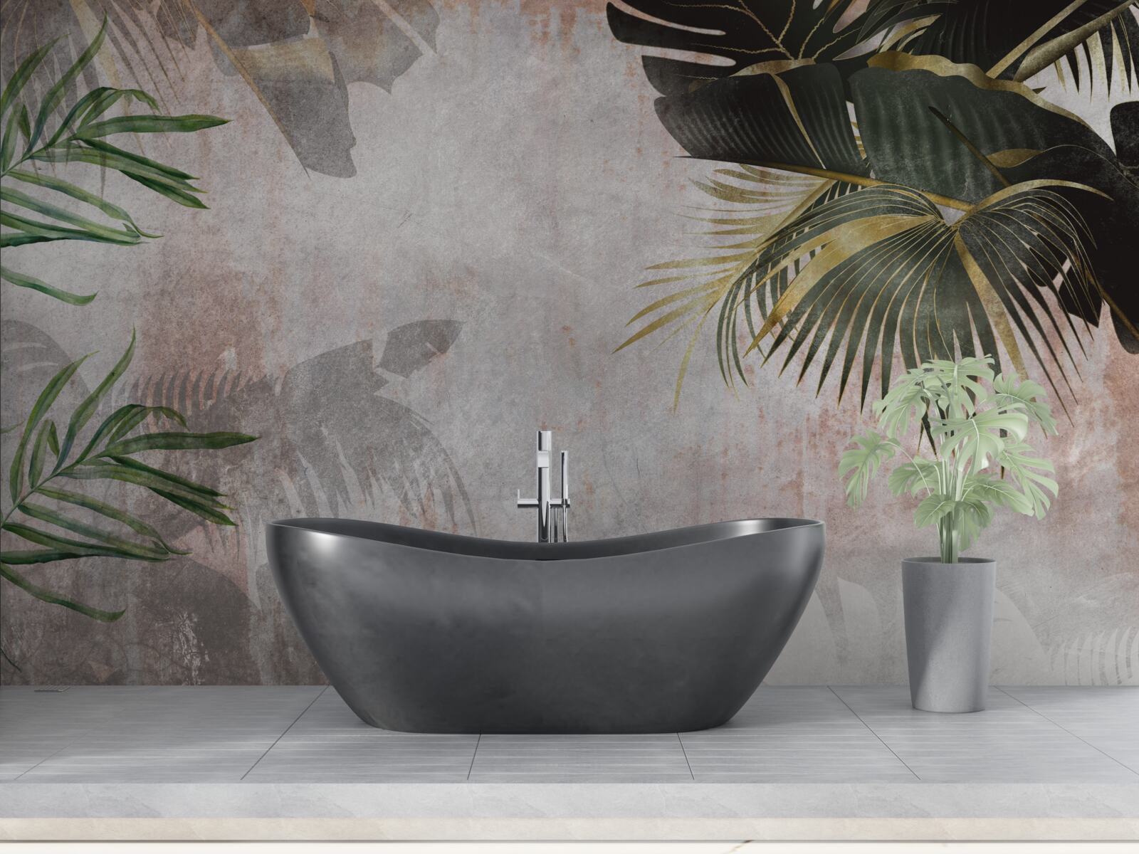 Фотошпалери туманний покрив джунглів, загорнутий у листя