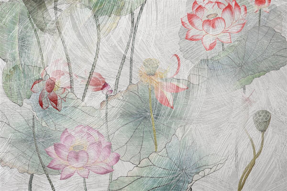 Фотошпалери квіти маку, намальовані аквареллю