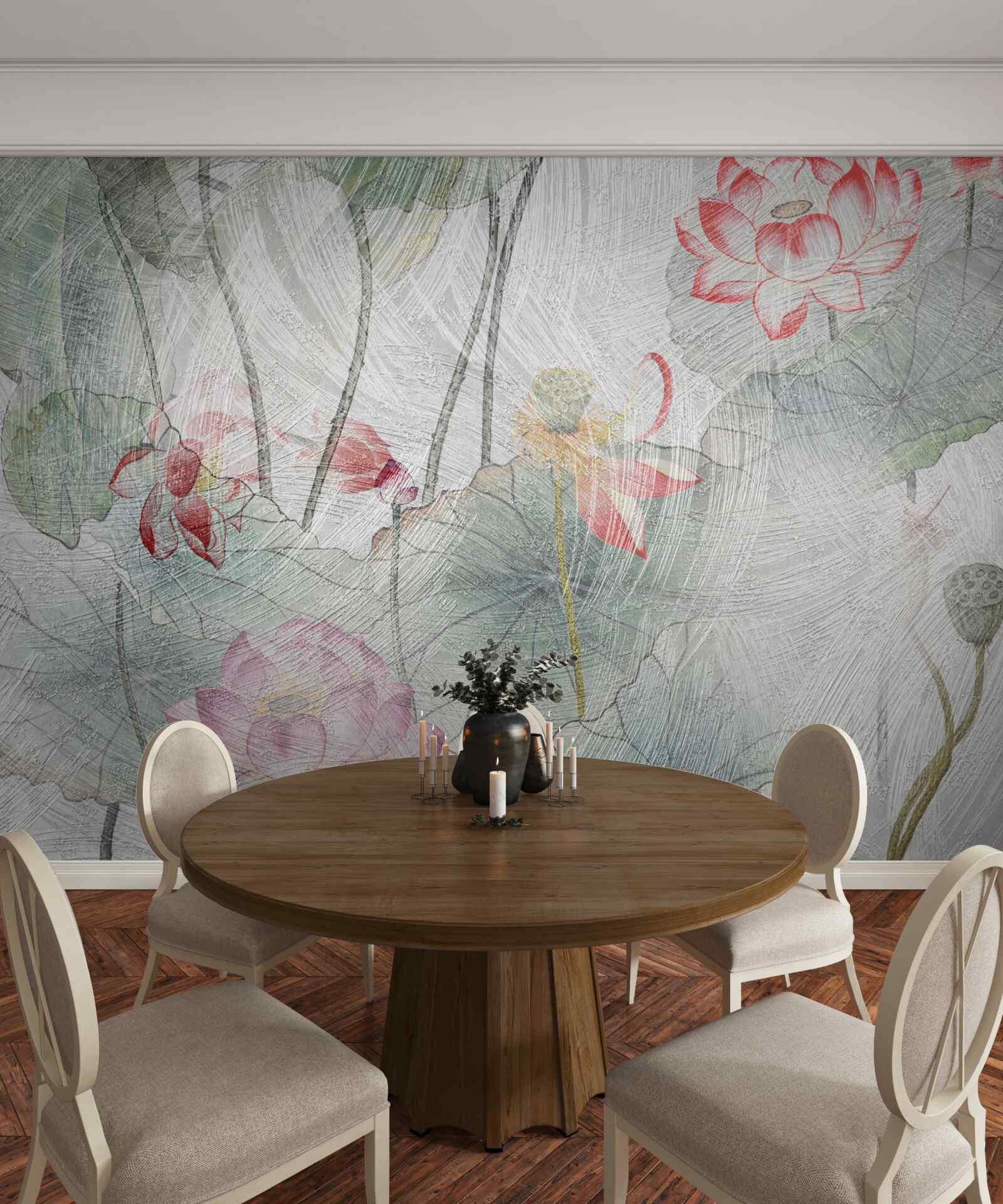 Фотошпалери квіти маку, намальовані аквареллю