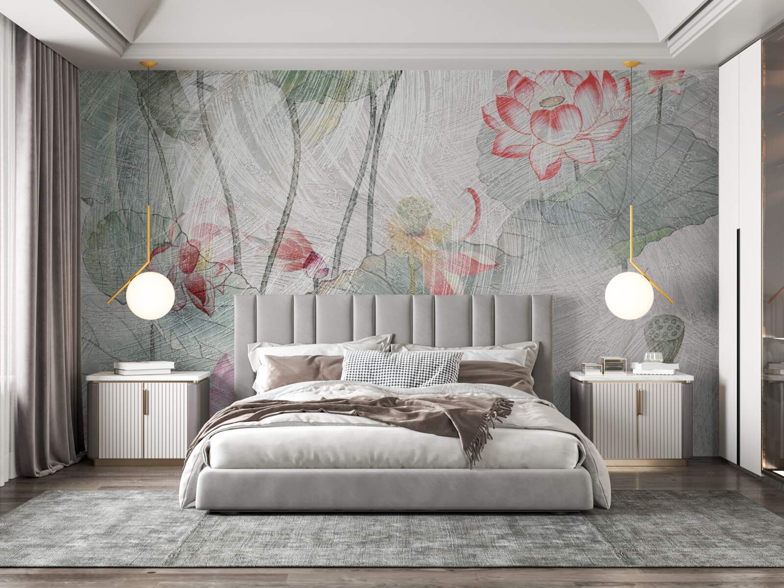 Фотошпалери квіти маку, намальовані аквареллю