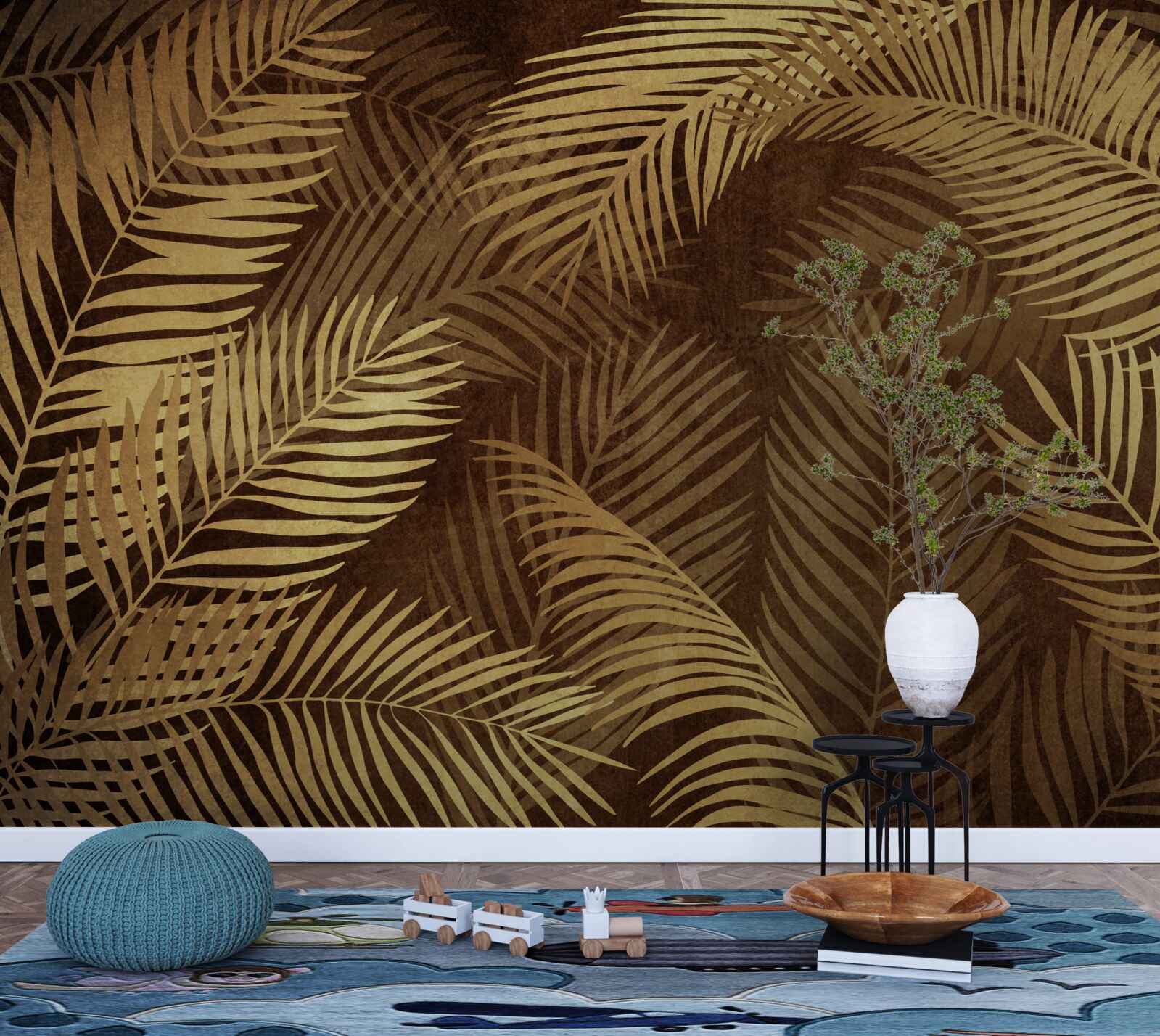 Фотошпалери коричневе листя папороті